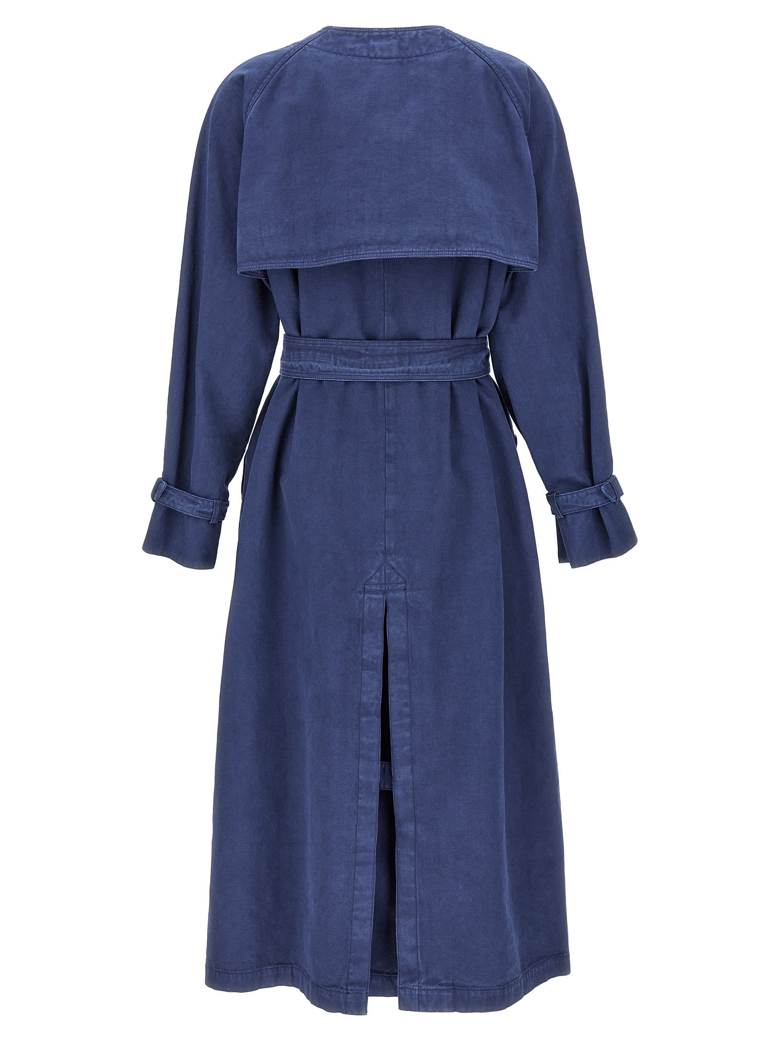 Shop Max Mara Calao Trench Coat In Blue