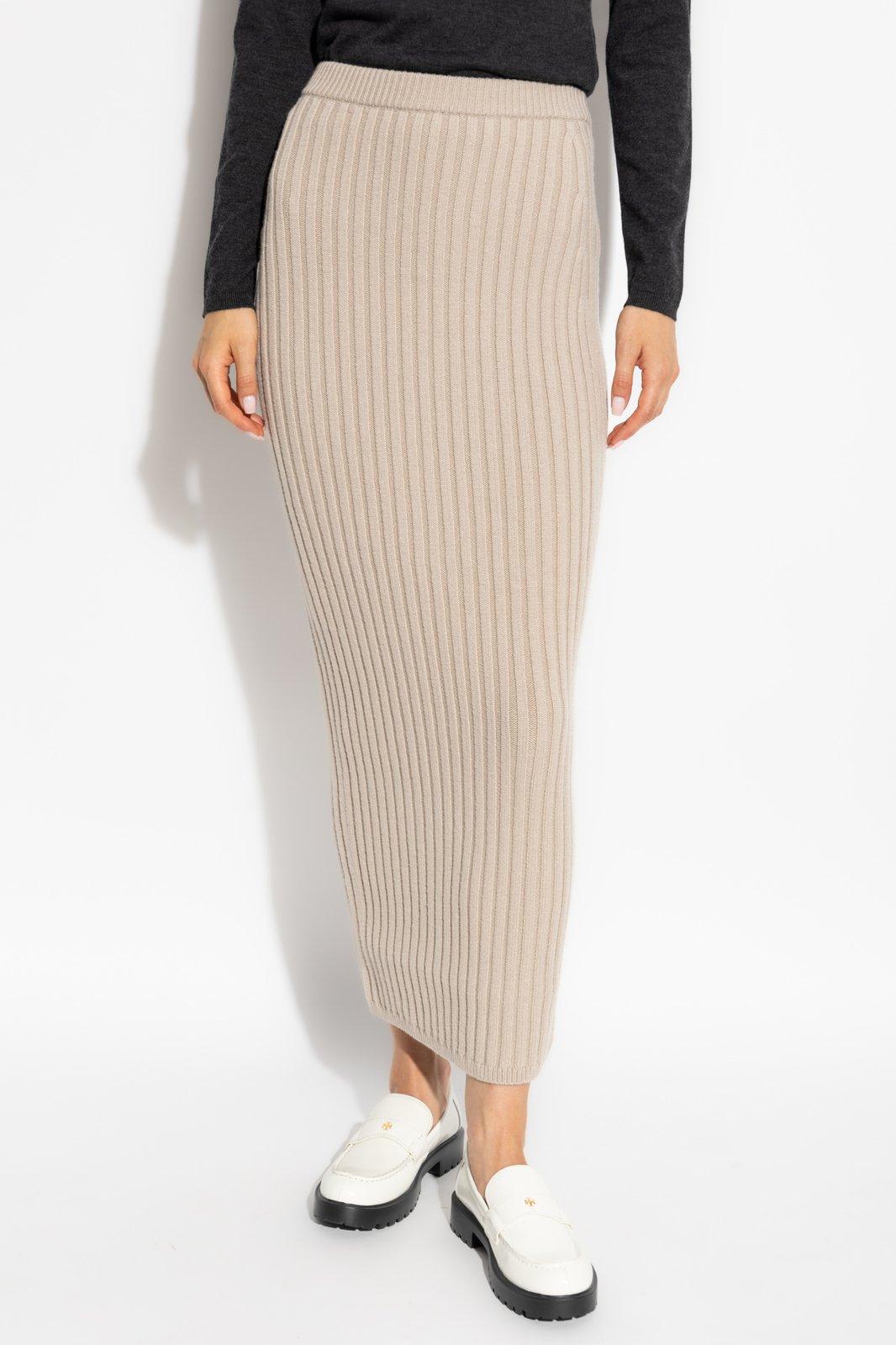 Shop Max Mara Seta Skirt In Beige