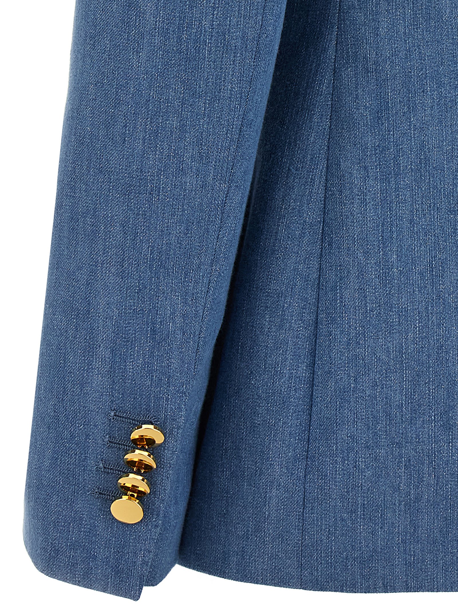 Tagliatore 'nayade' Blazer Double-breasted Gold Buttons In Blue
