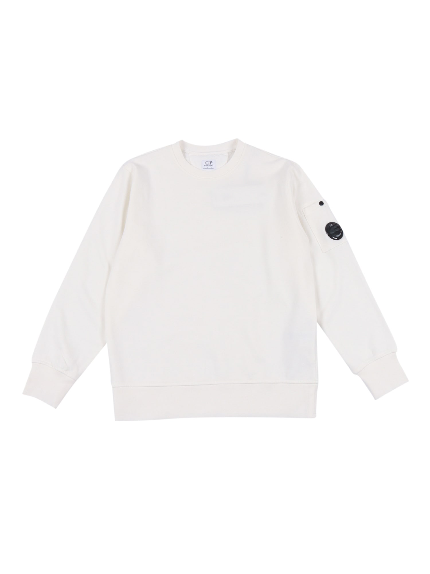 C.p. Company Undersixteen White T-shirt For Boy With Lens In Multi