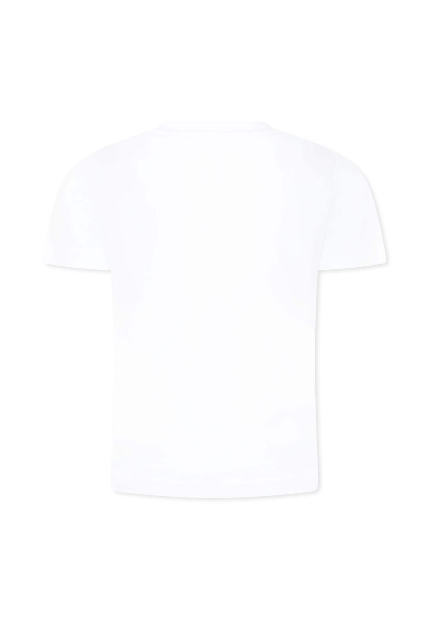Timberland White T-shirt For Boy With Logo In White
