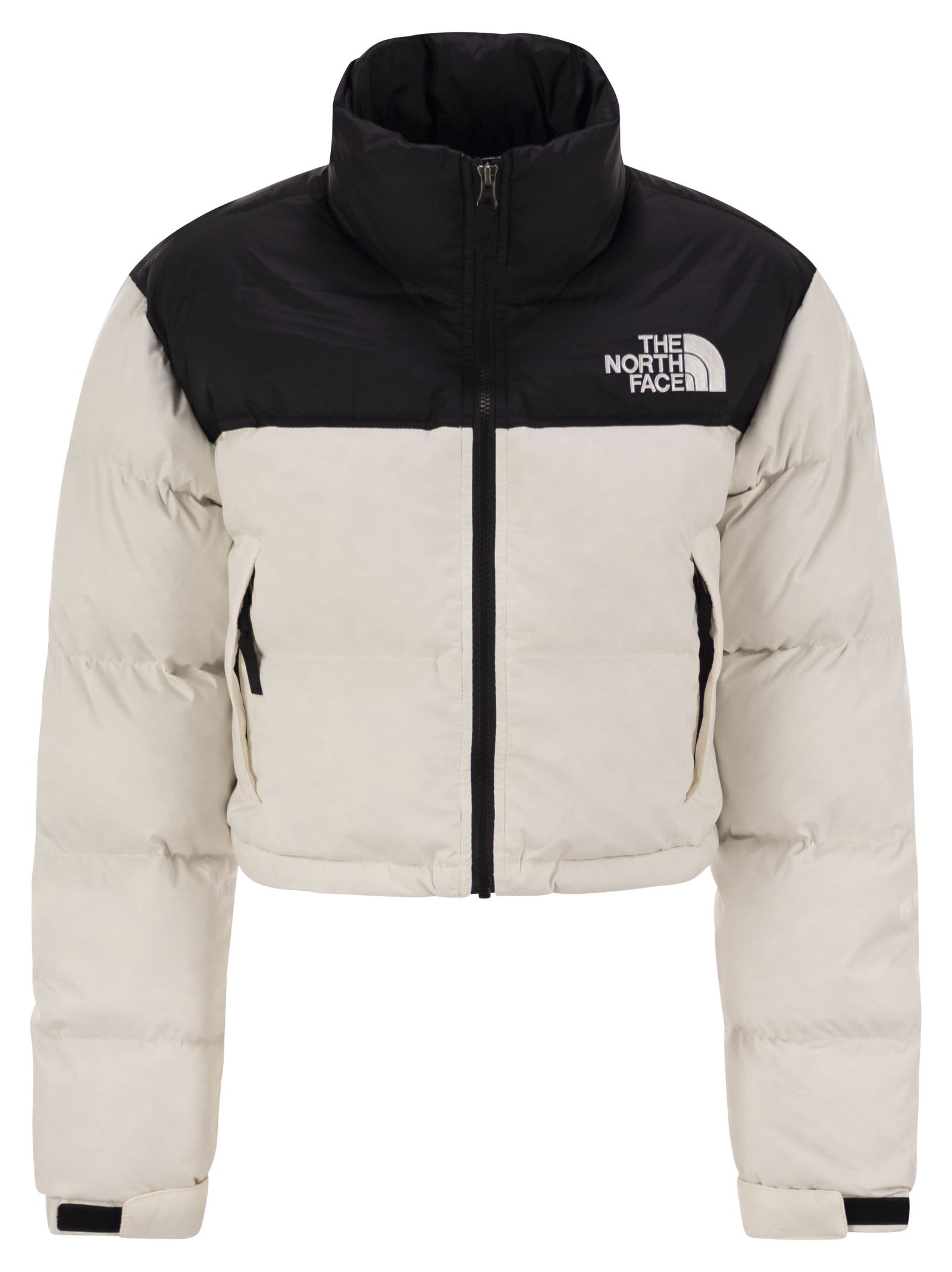 Shop The North Face 1996 Retro Nuptse Short Down Jacket In White/black