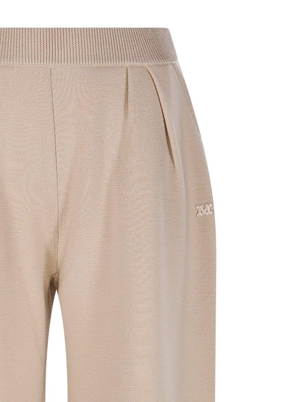 Shop Max Mara Wide Wool Trousers
