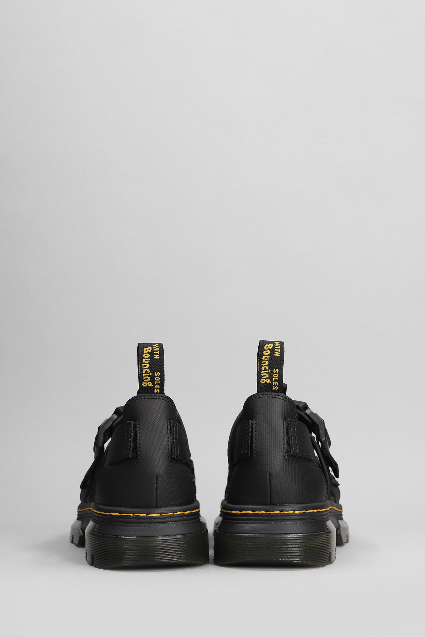 Shop Dr. Martens' Pearson Sandals In Black Leather