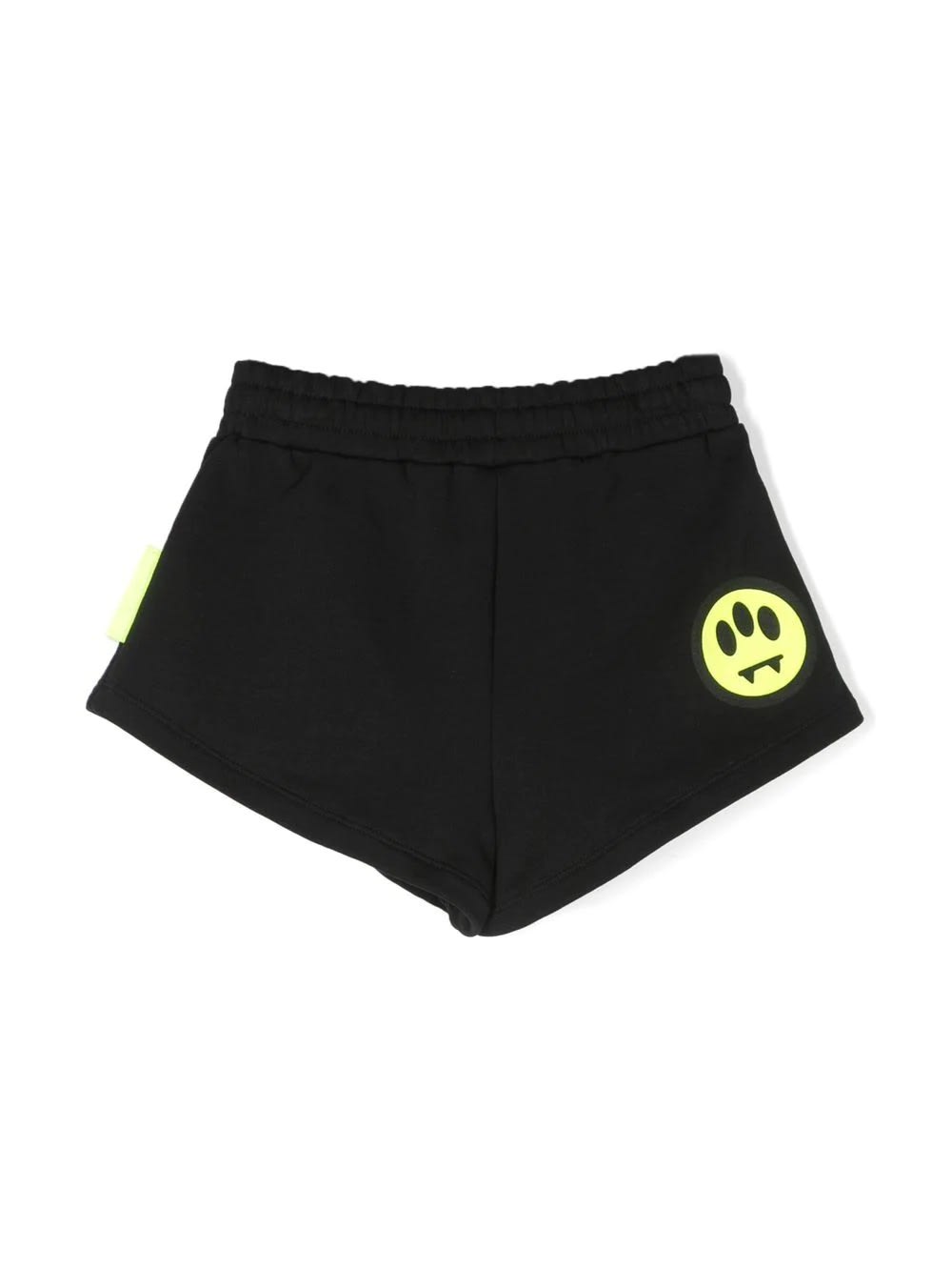 Shop Barrow Black Shorts With Front And Back Logo In Nero