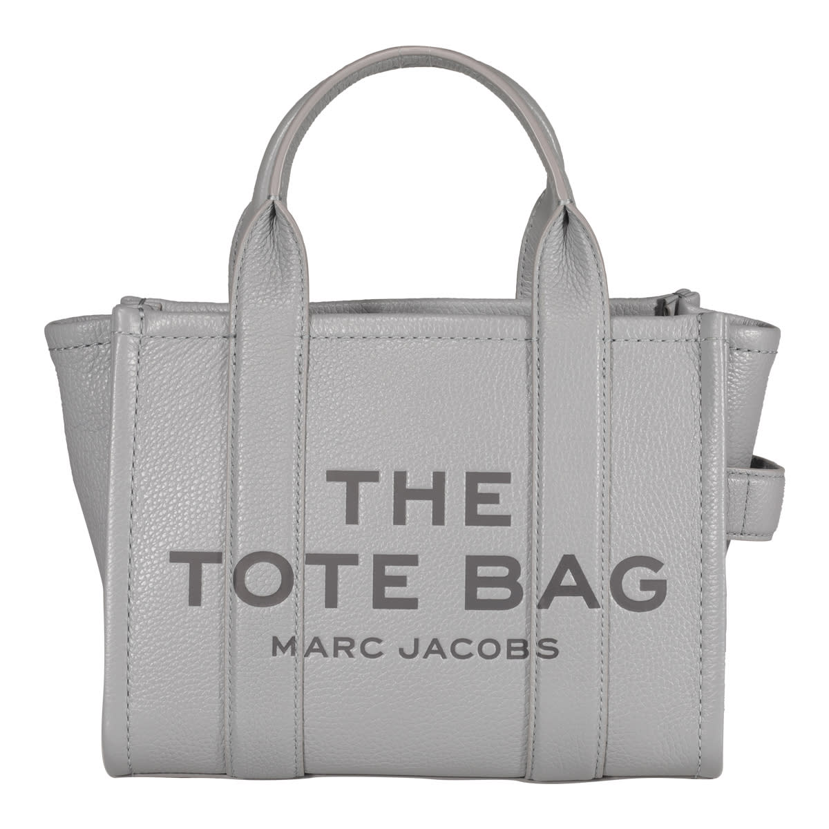 Marc Jacobs The Leather Medium Tote Bag In Grey