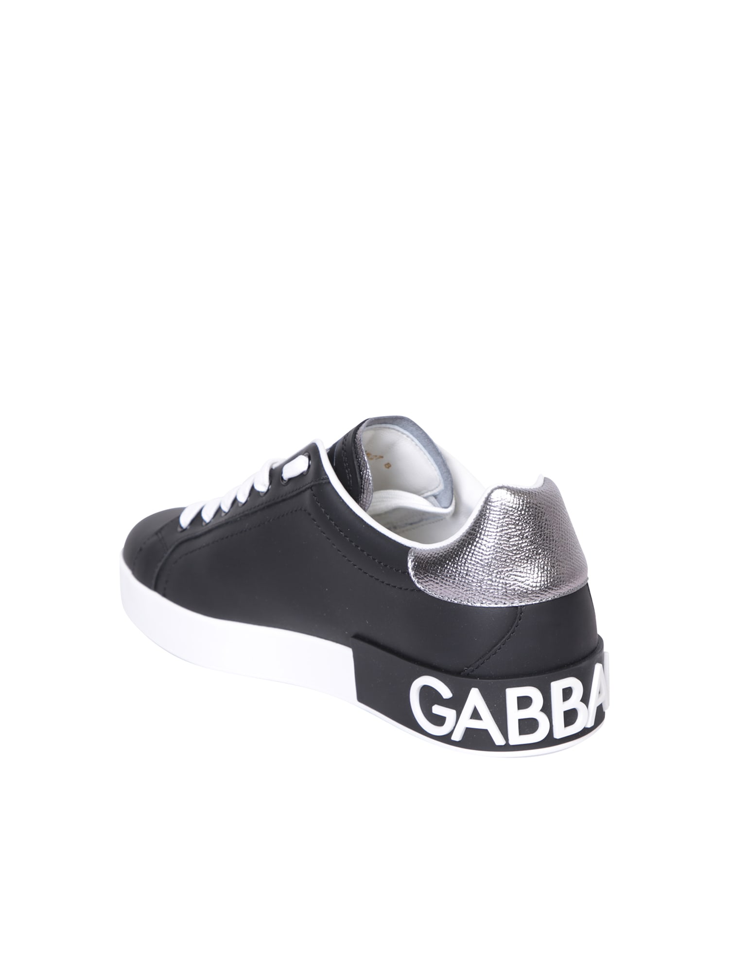 Shop Dolce & Gabbana Portofino Black/ White Sneakers