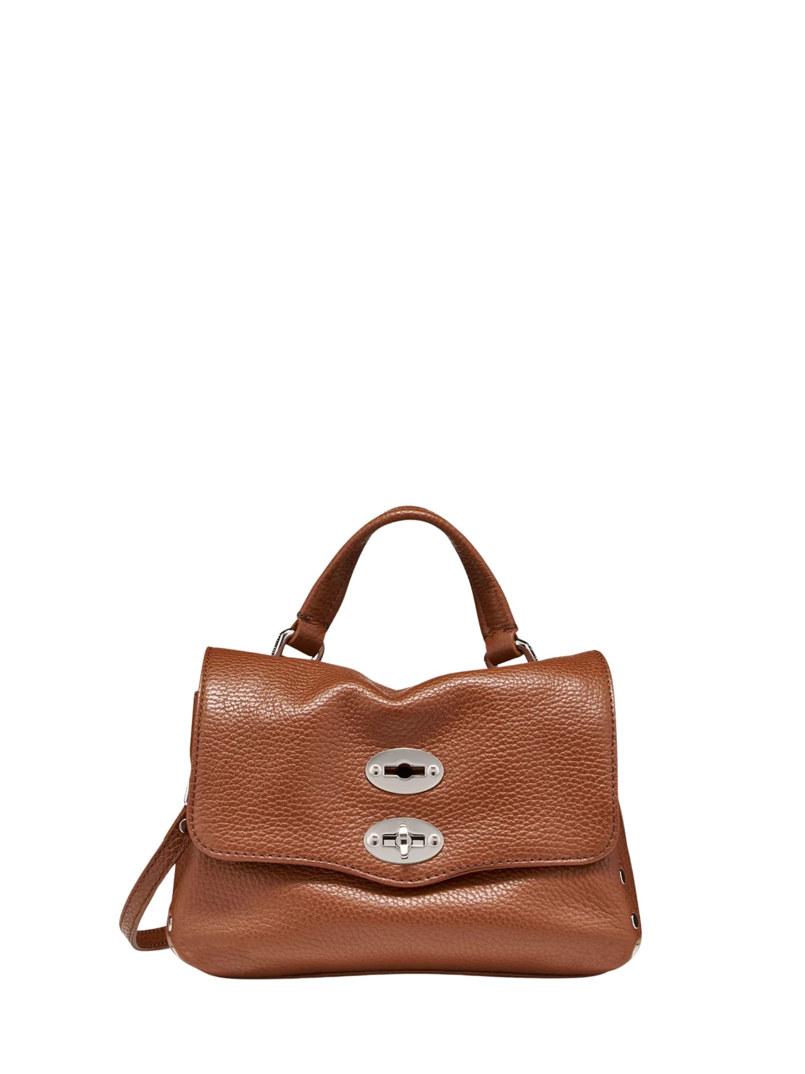 Zanellato Postina Daily Baby Handmade Leather Handbag In Brown