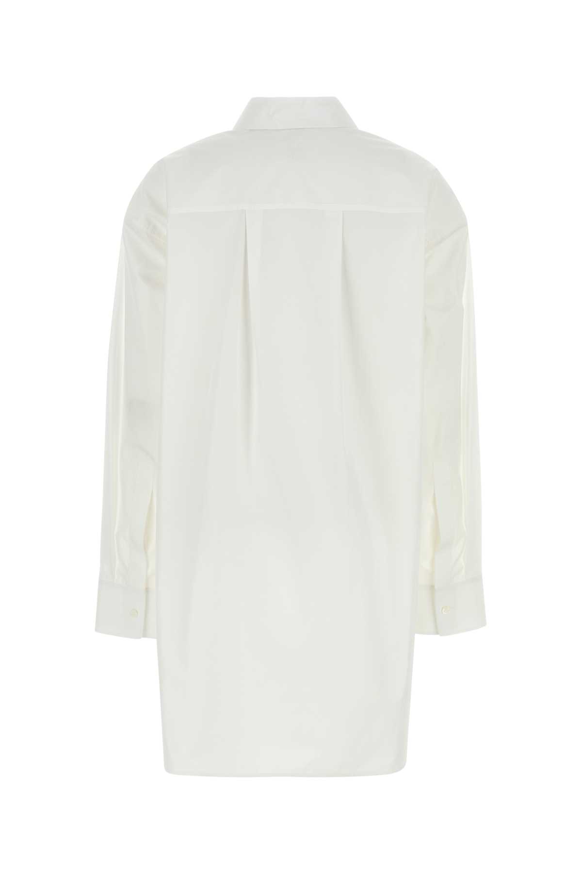 Loewe White Poplin Oversize Shirt In White