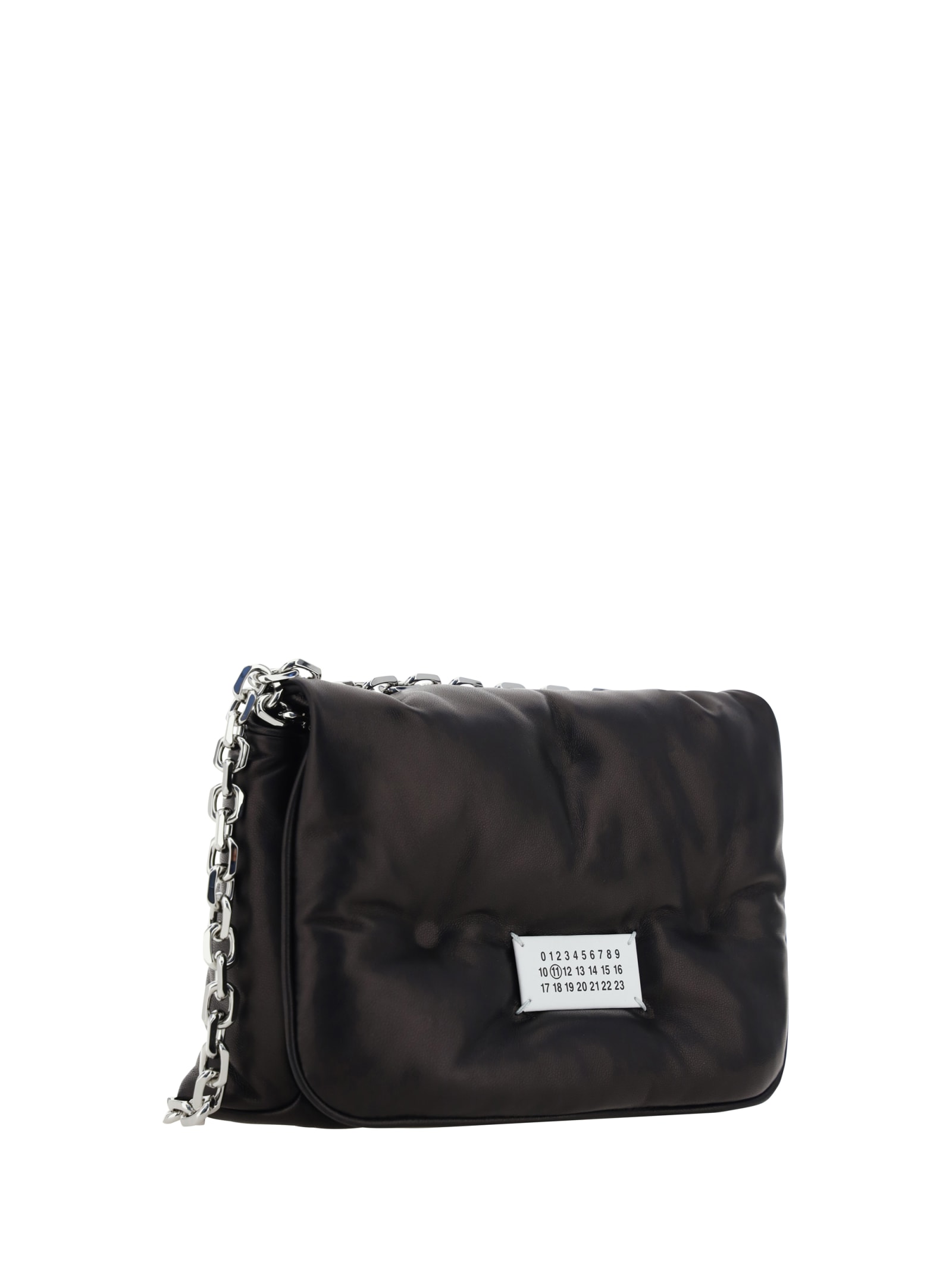 Shop Maison Margiela Glam Slam Flap Shoulder Bag In Black