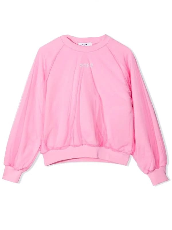 MSGM Sweatshirt With Tulle Layer