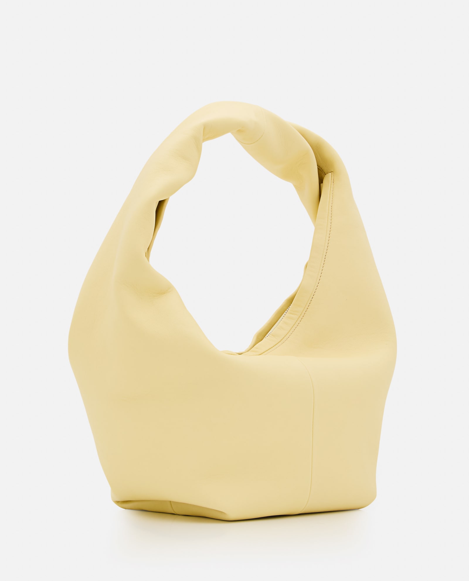 Shop Maeden Yela Leather Hobo Bag In Beige