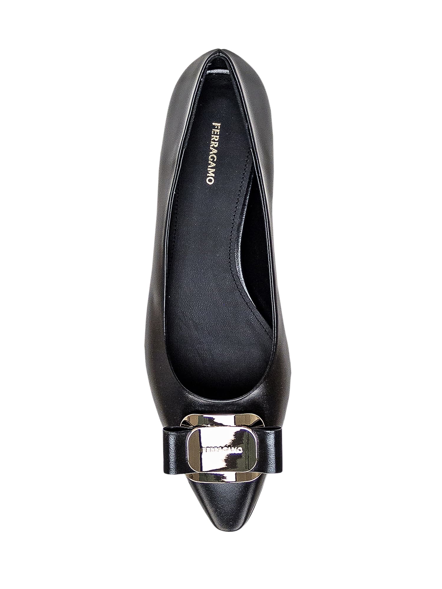 Shop Ferragamo Zea Ballet In Black