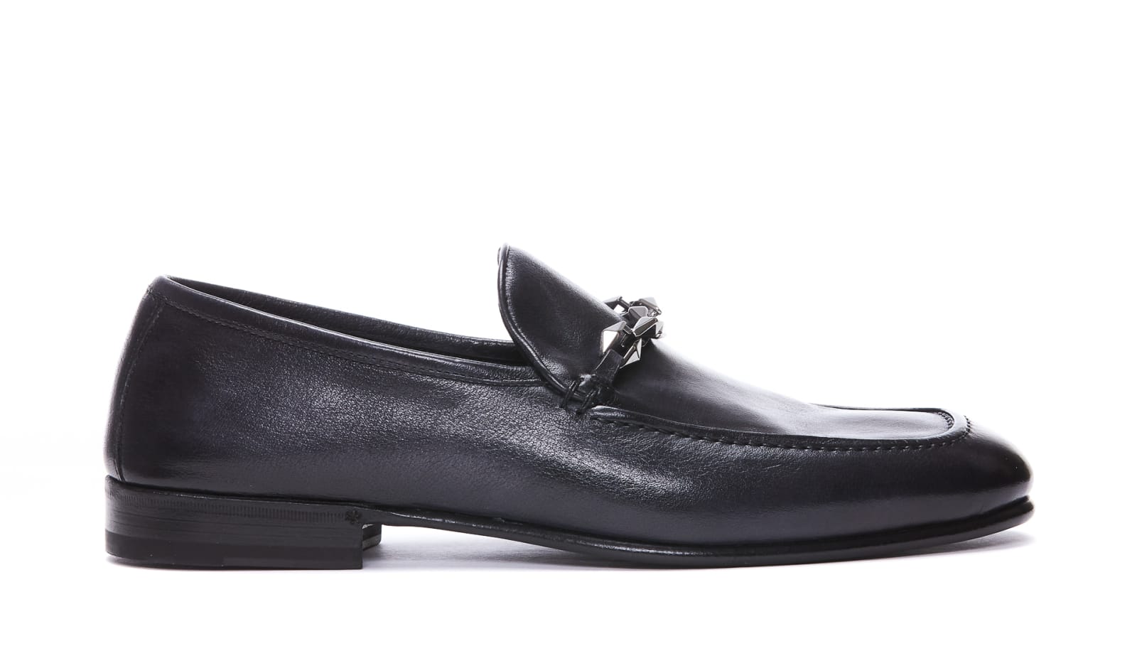 Jimmy Choo Marti Reverse Loafers In Black