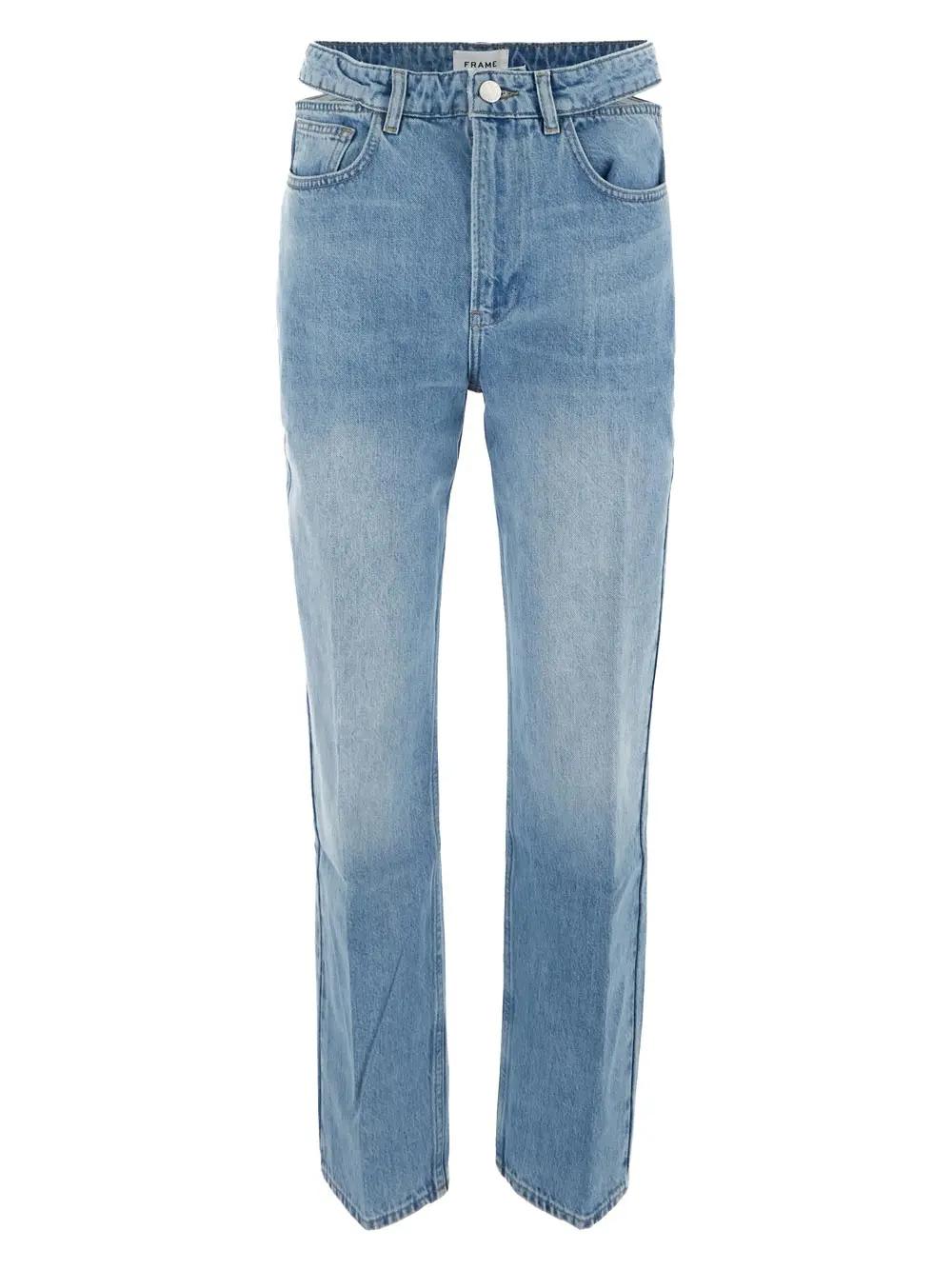 FRAME LE HIGH N TIGHT CUT OUT JEANS