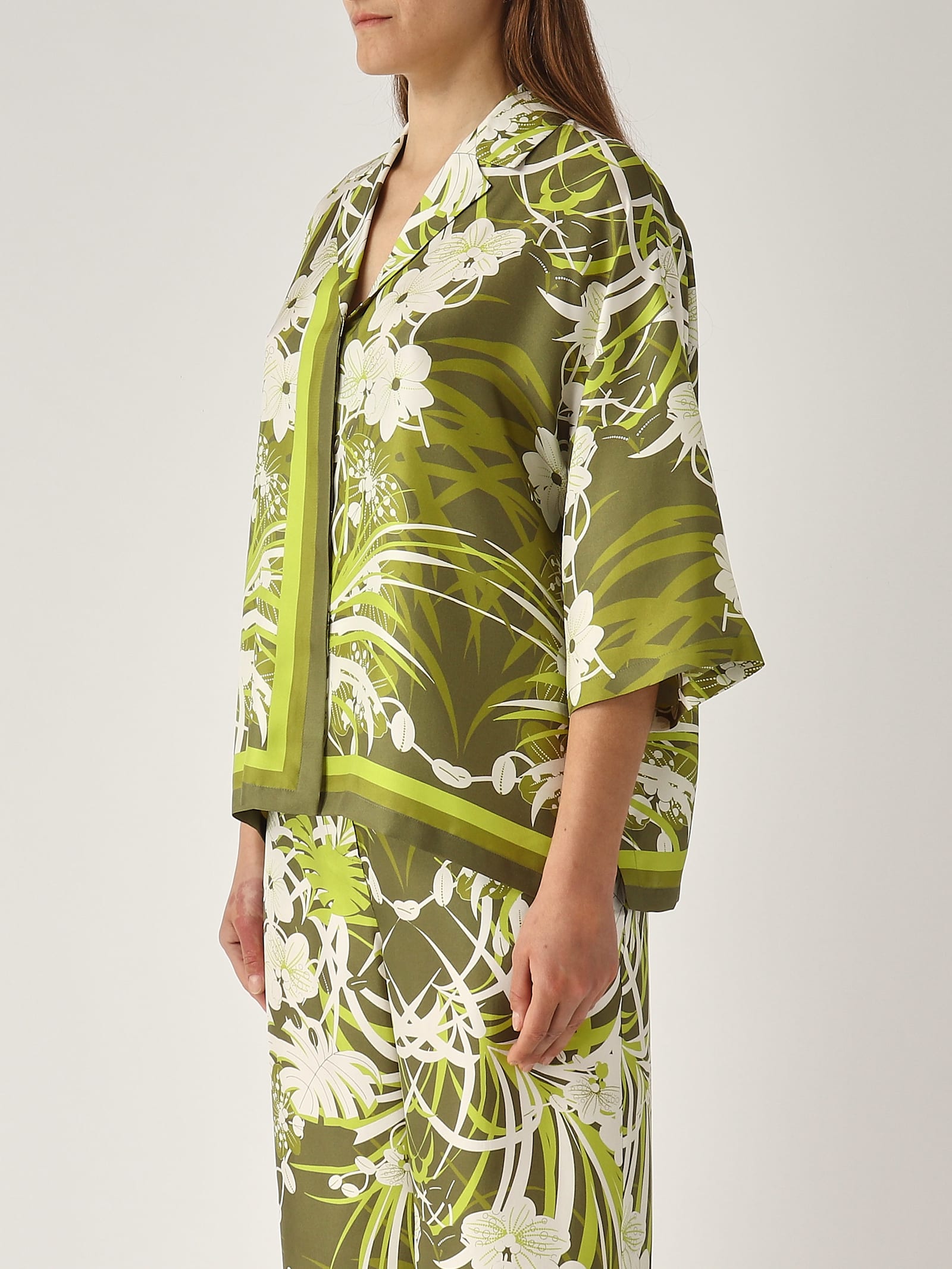 Max Mara Studio Shirt Woman Beige In Green