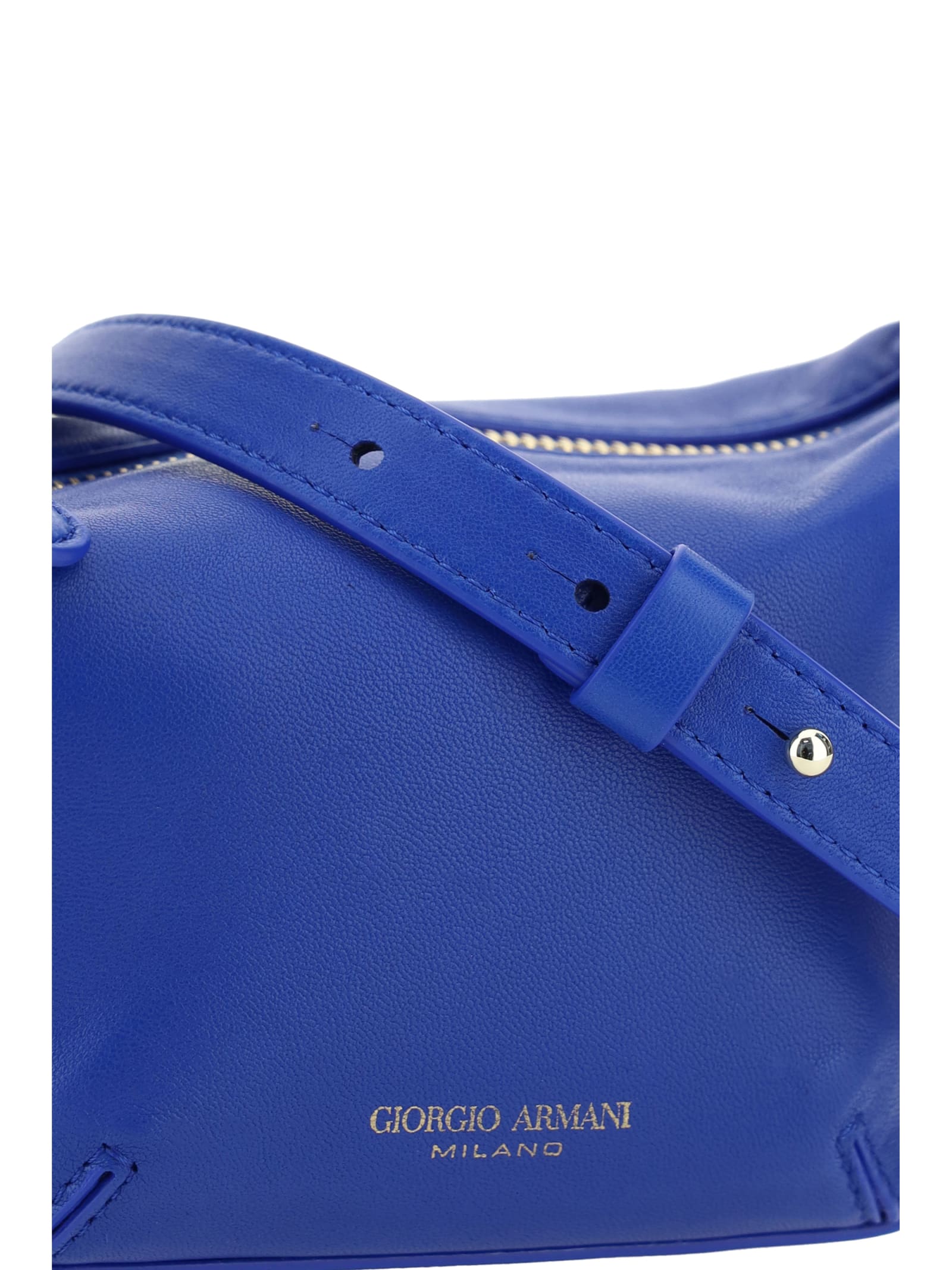 Shop Giorgio Armani Green Mini Shoulder Bag In Blu China
