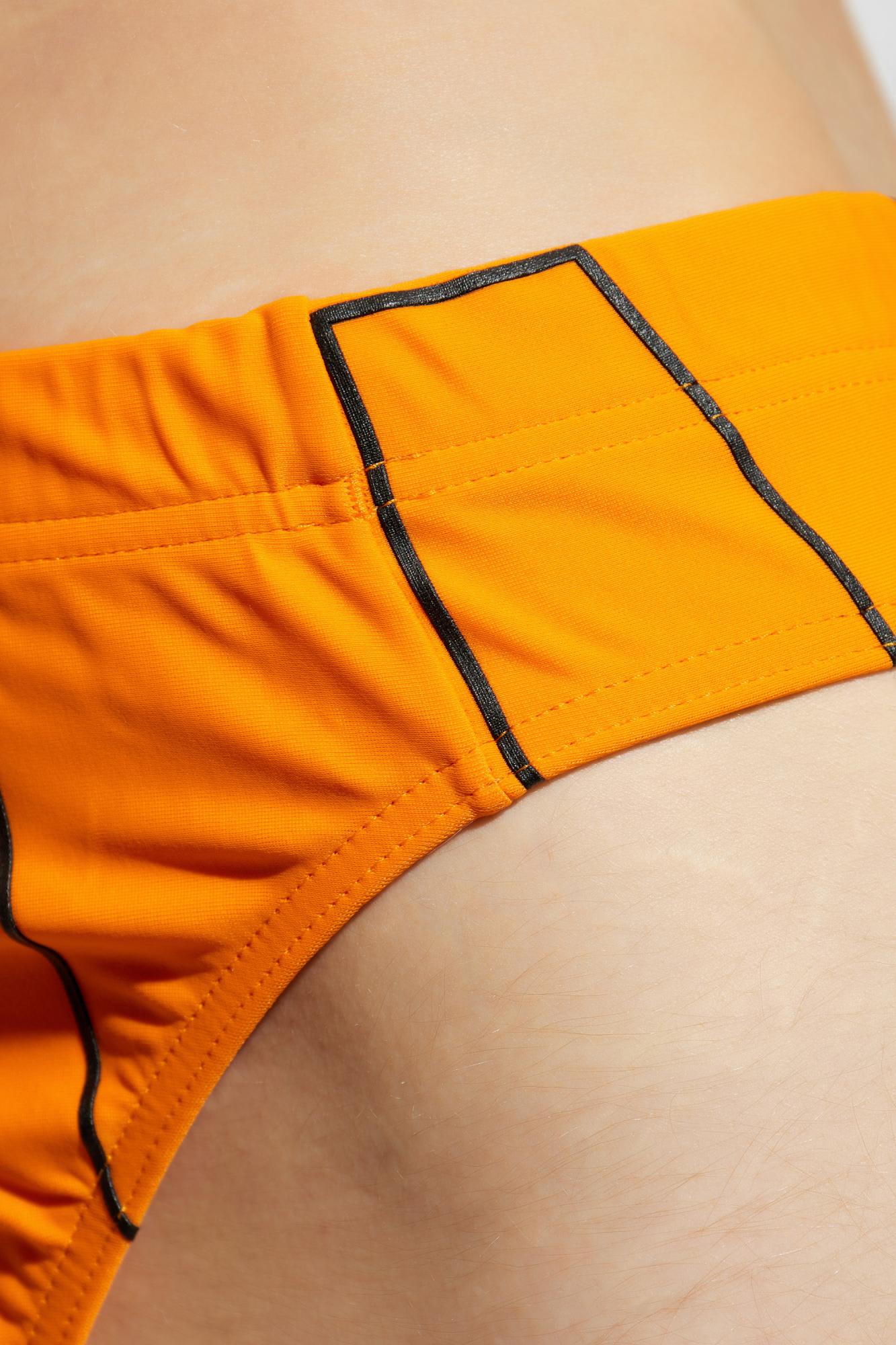 Moschino Swim Briefs In Fantasy Print Orange 61