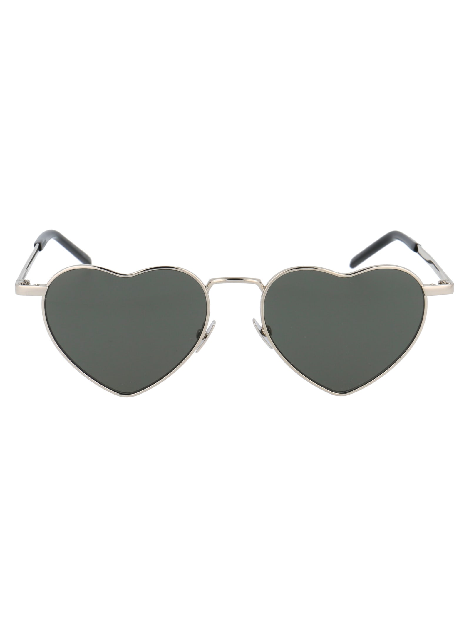 Shop Saint Laurent Sl 301 Loulou Sunglasses In 001 Silver Silver Grey