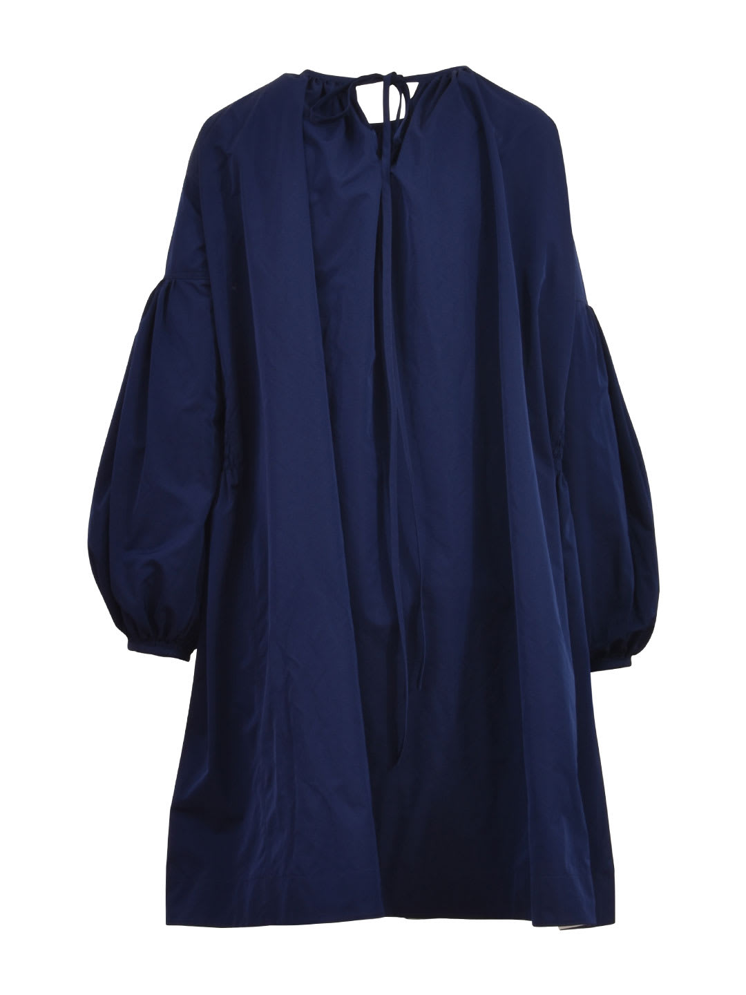 Shop Calvin Klein Lace Detail Bishop Dress In Blue