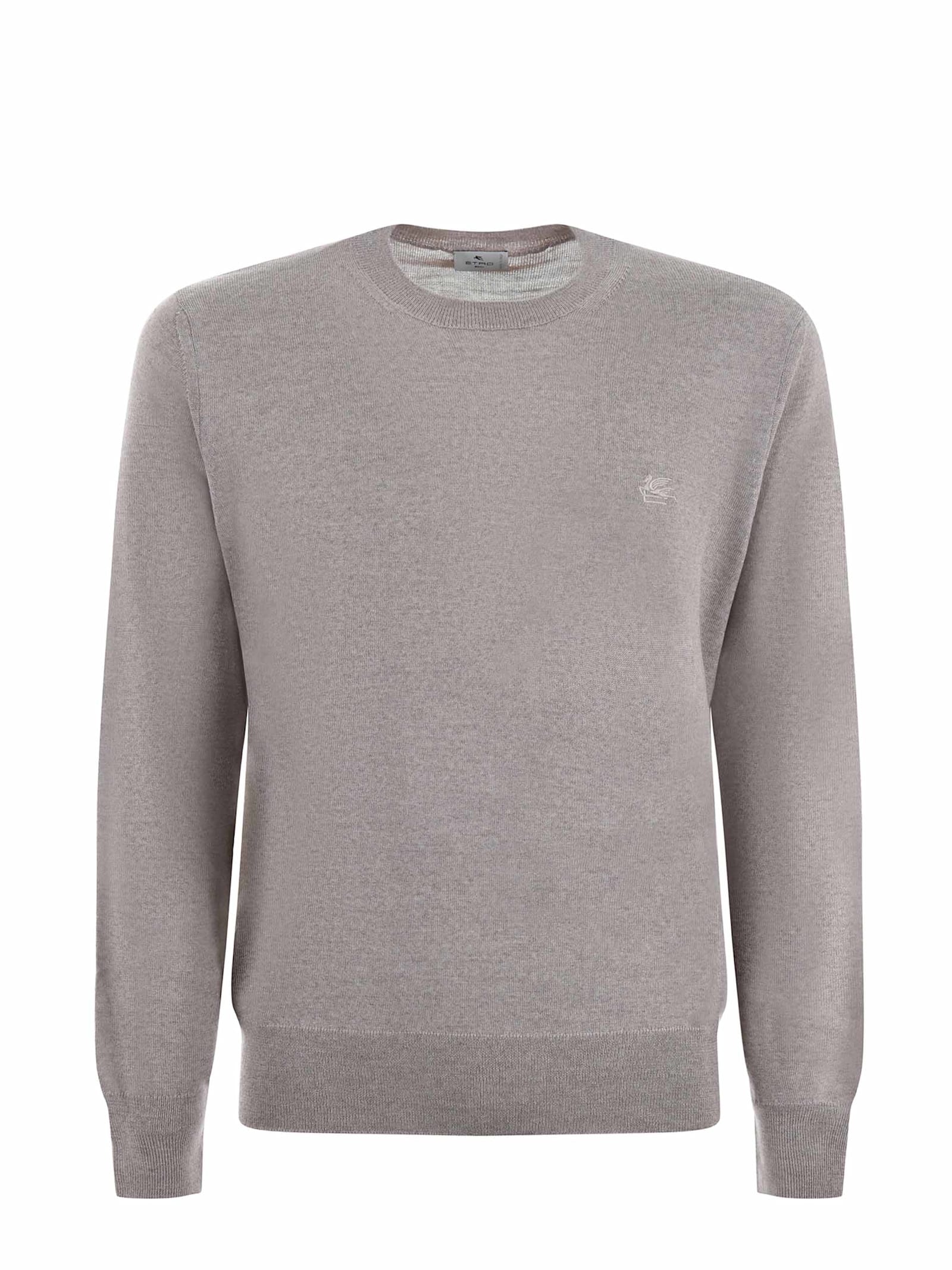 Shop Etro Sweater In Beige Melange