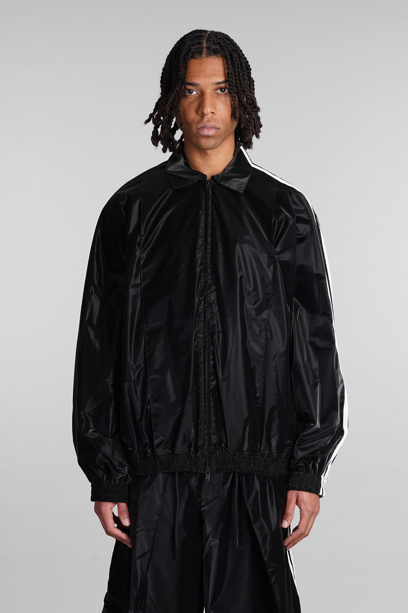 Casual Jacket In Black Polyamide