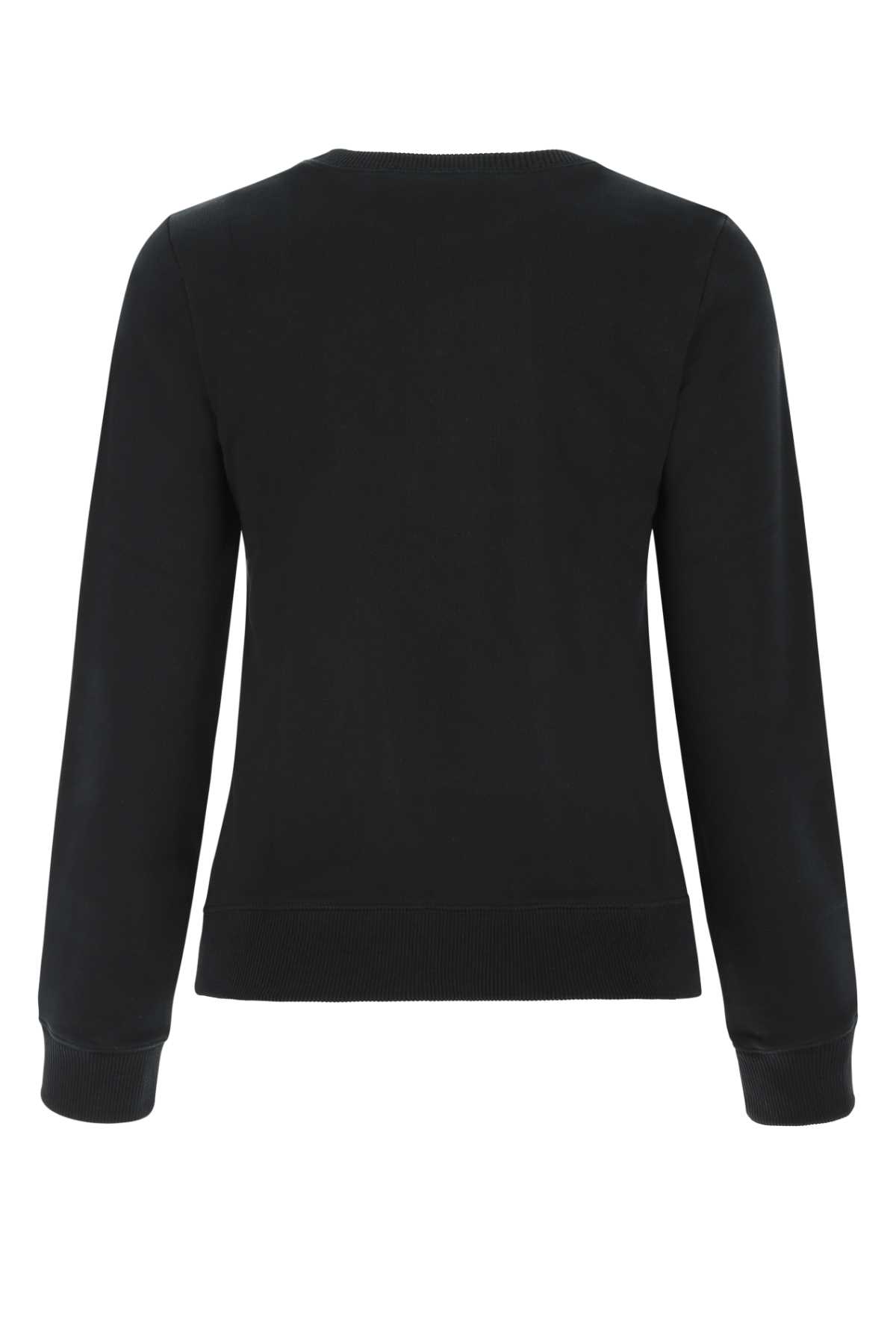 Apc Black Cotton Sweatshirt In Lzz