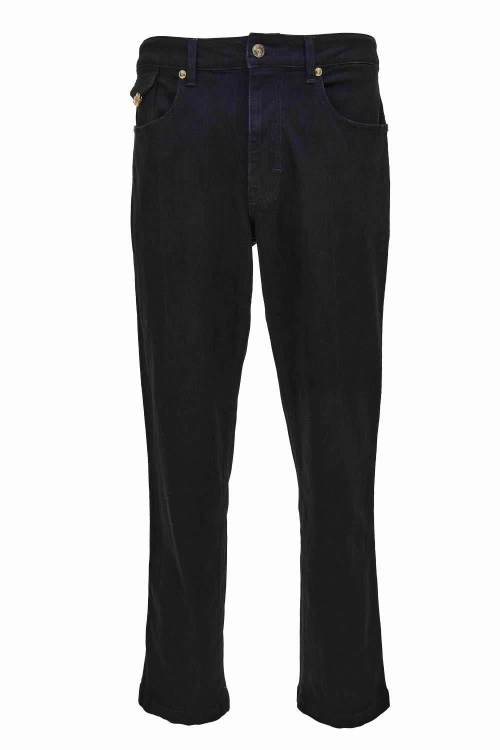 Shop Versace Jeans Couture 5 Pocket Pants In Black
