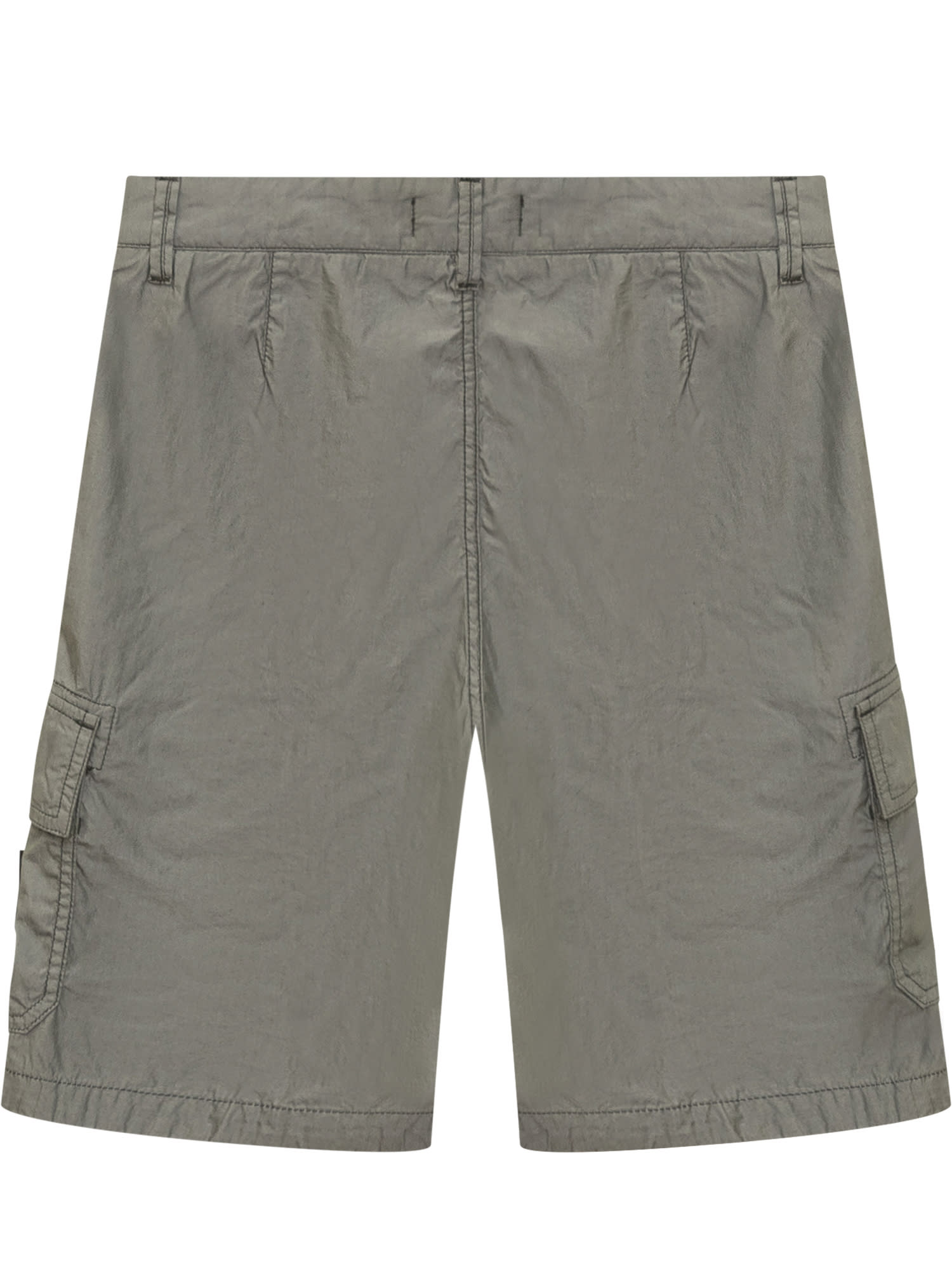 Shop Stone Island Junior Shorts Loose Badge In Olive