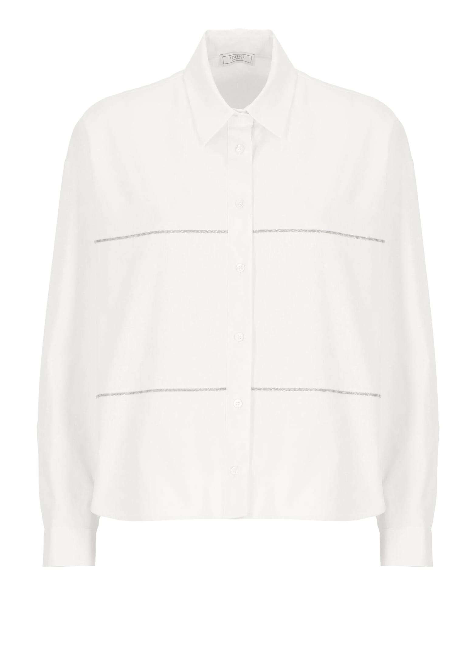 Shop Peserico Cotton Shirt In White