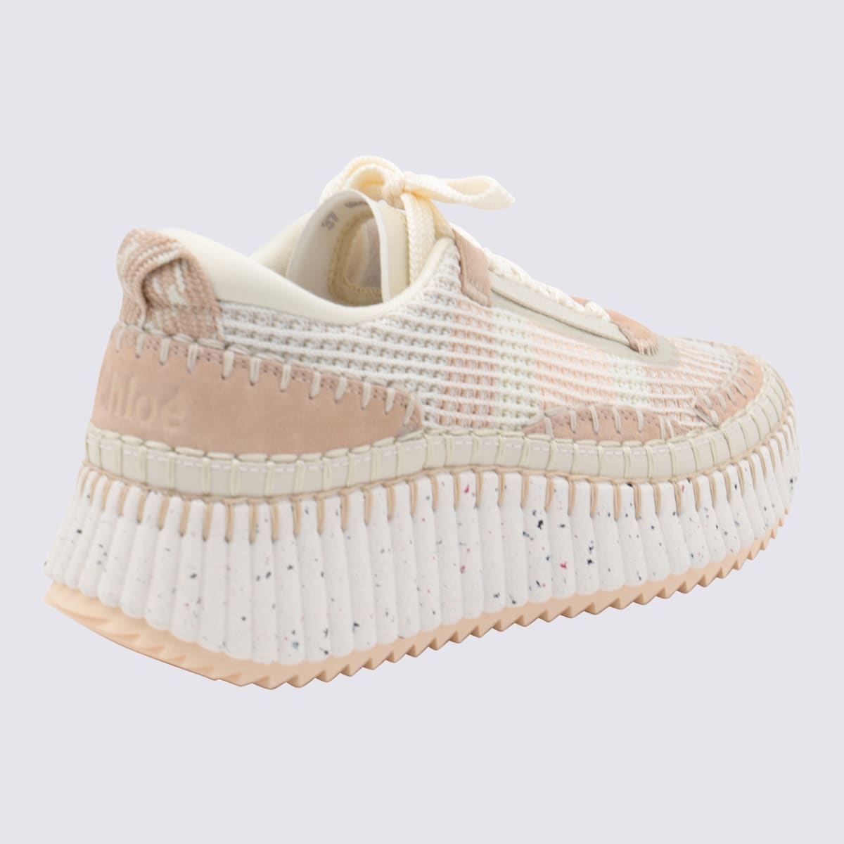 Chloé Nama Beige Mesh Sneakers In Neutral