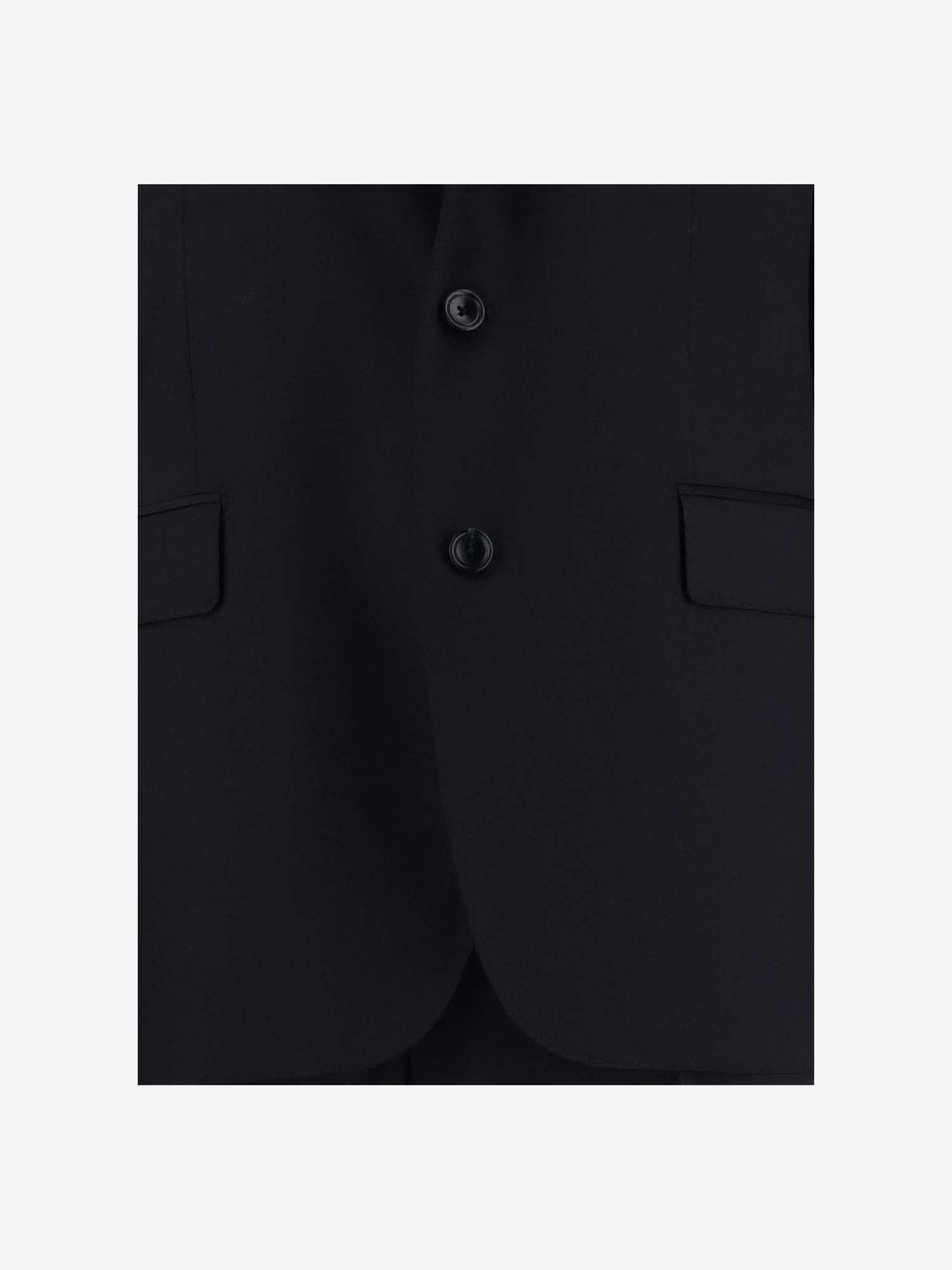 Shop Tagliatore Wool Suit In Black