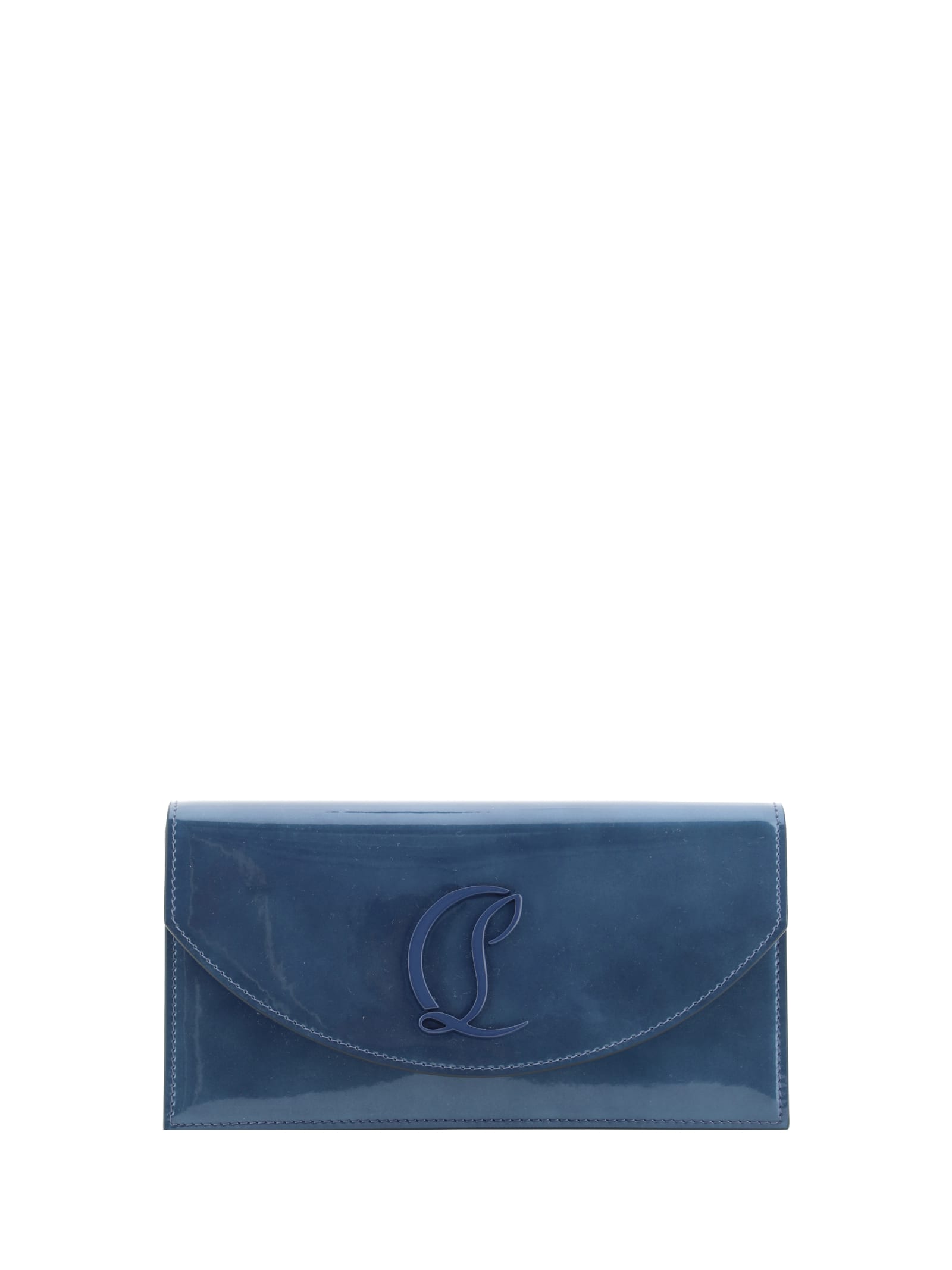 Shop Christian Louboutin Loubi 54 Pouch Bag In Denim/denim