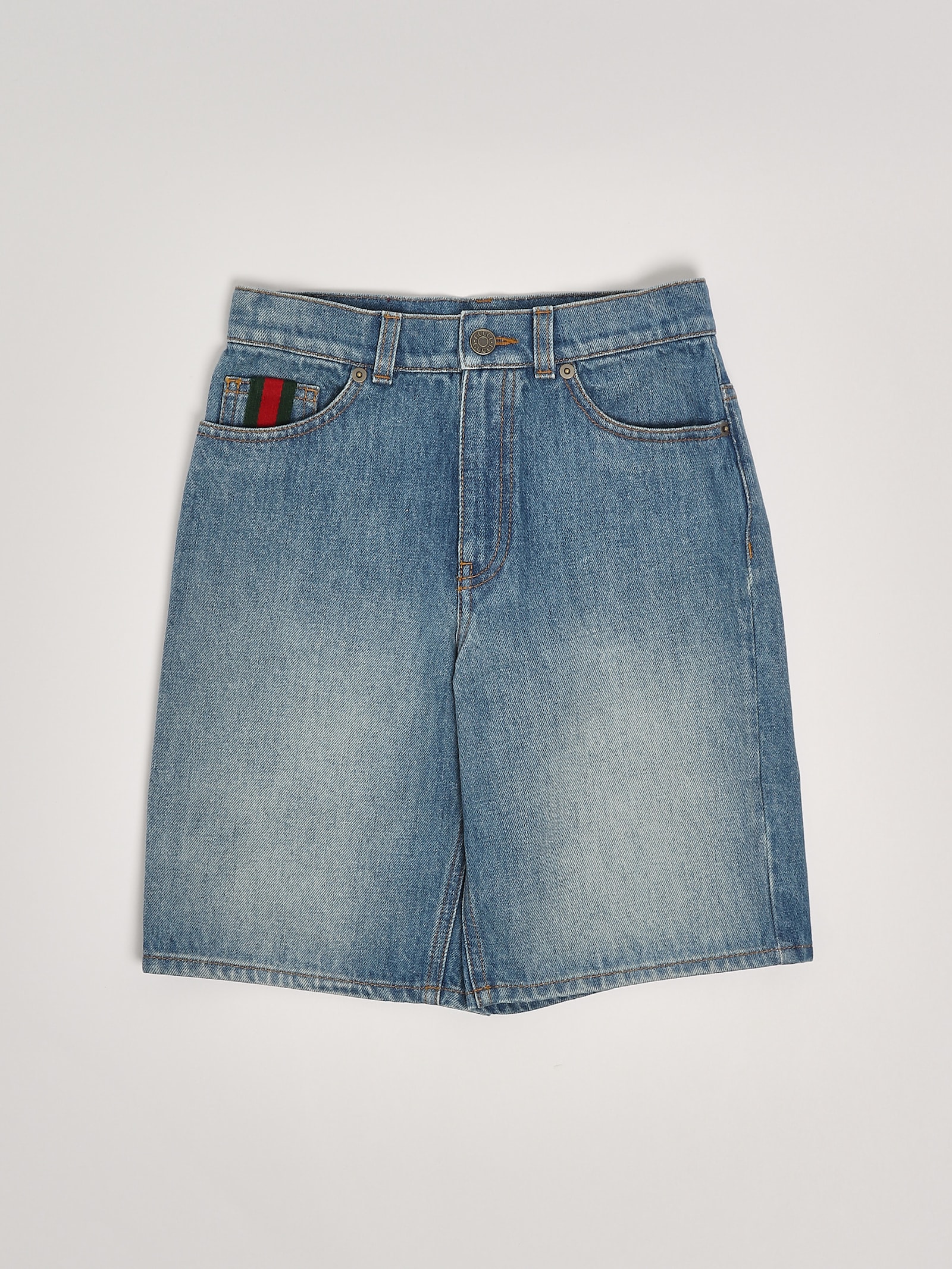 Gucci Bermuda Denim Bermuda In Blue