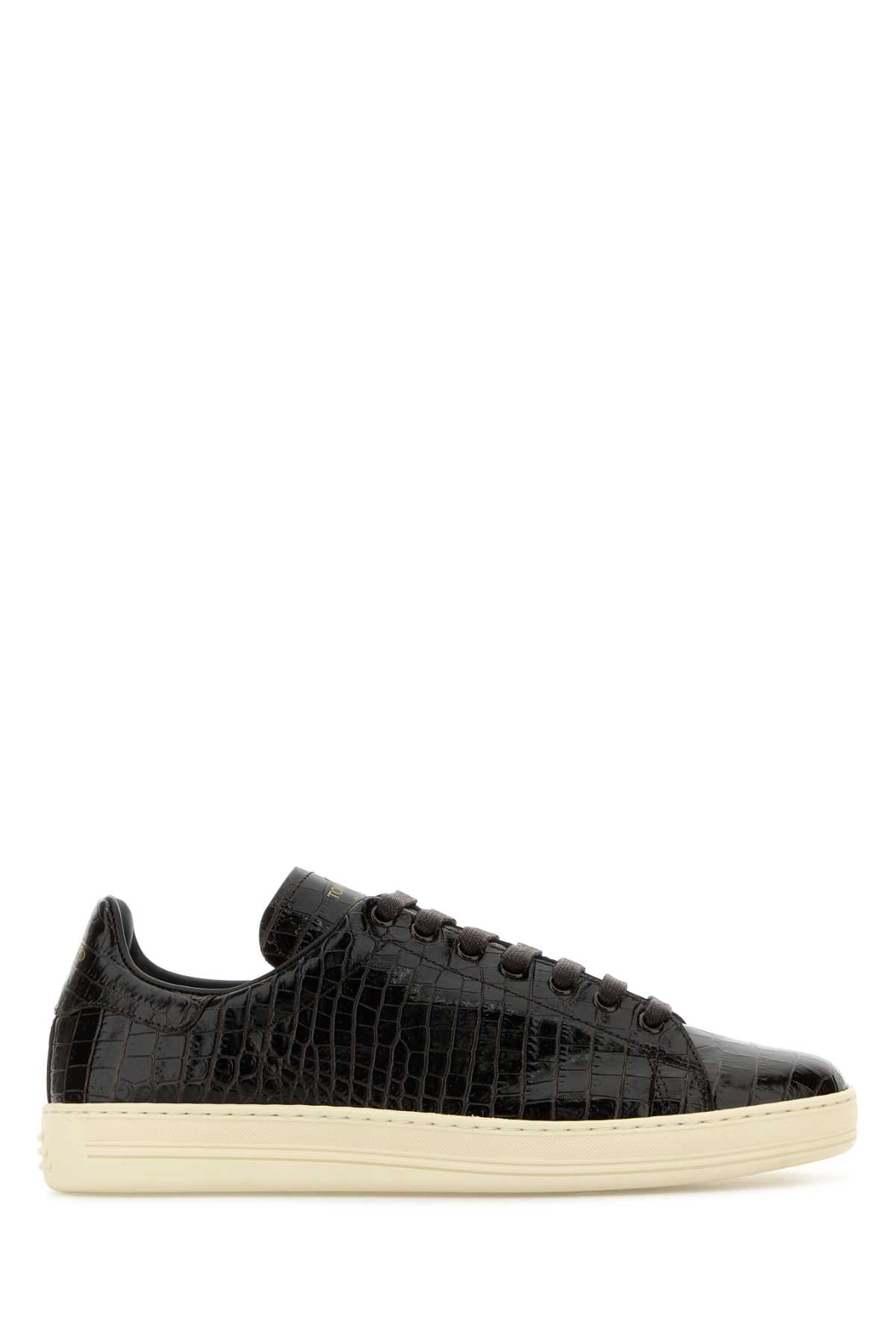 Shop Tom Ford Dark Brown Leather Warwick Sneakers In Ebonybrowncream