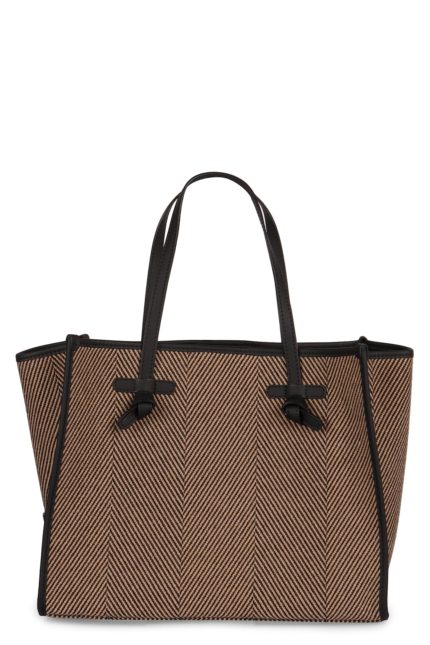 Marcella Herringbone Fabric Tote