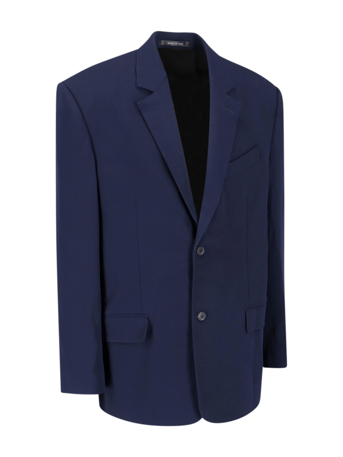 Shop Balenciaga Single-breasted Jacket In Blue