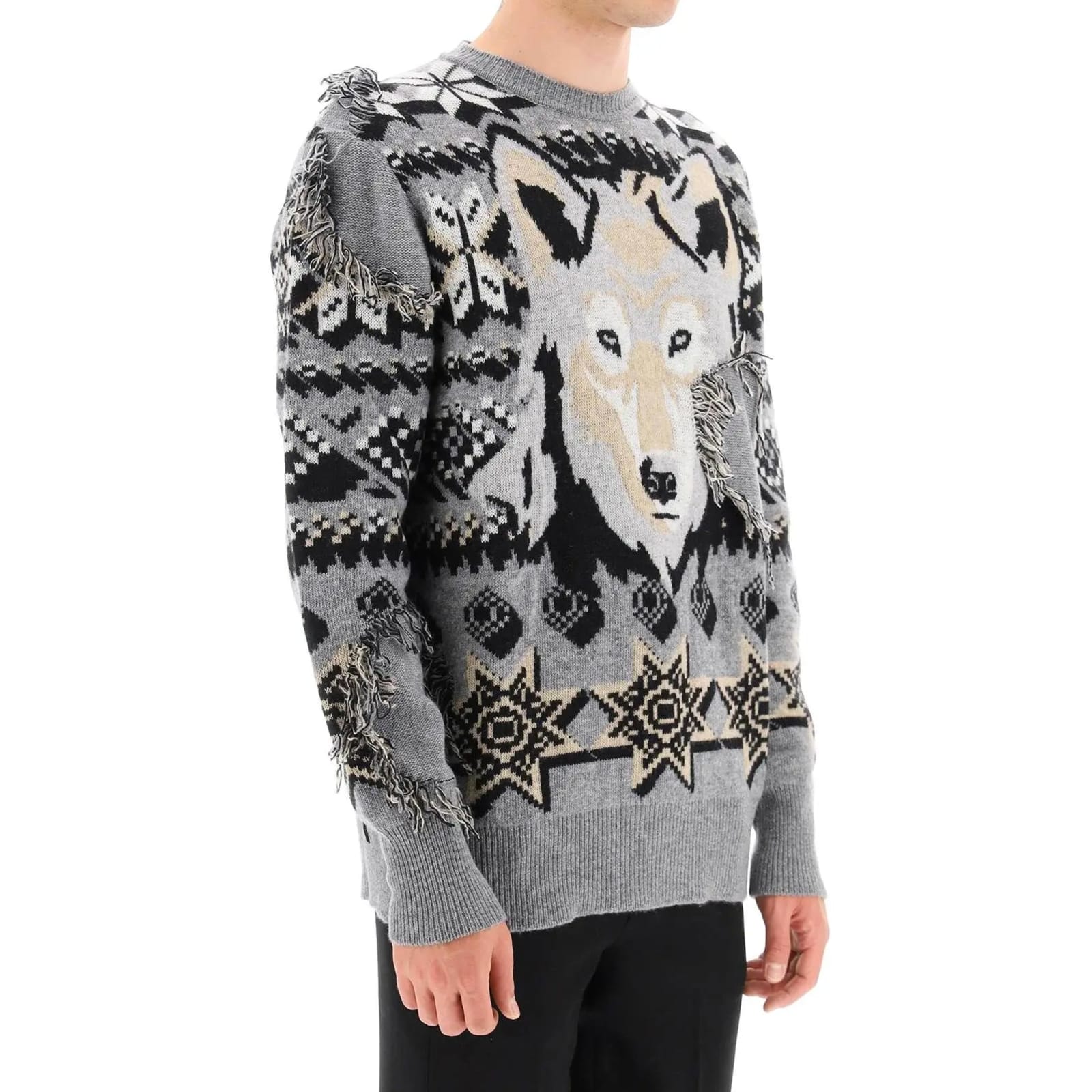 Shop Etro Wool Sweater In Gray