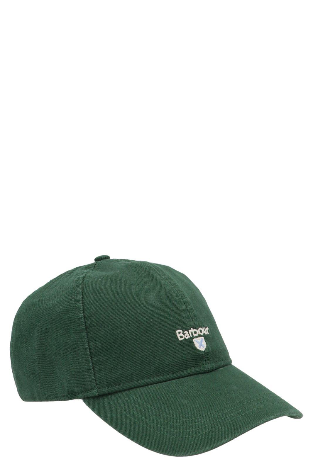 Shop Barbour Logo Embroidered Baseball Cap In Racing Green