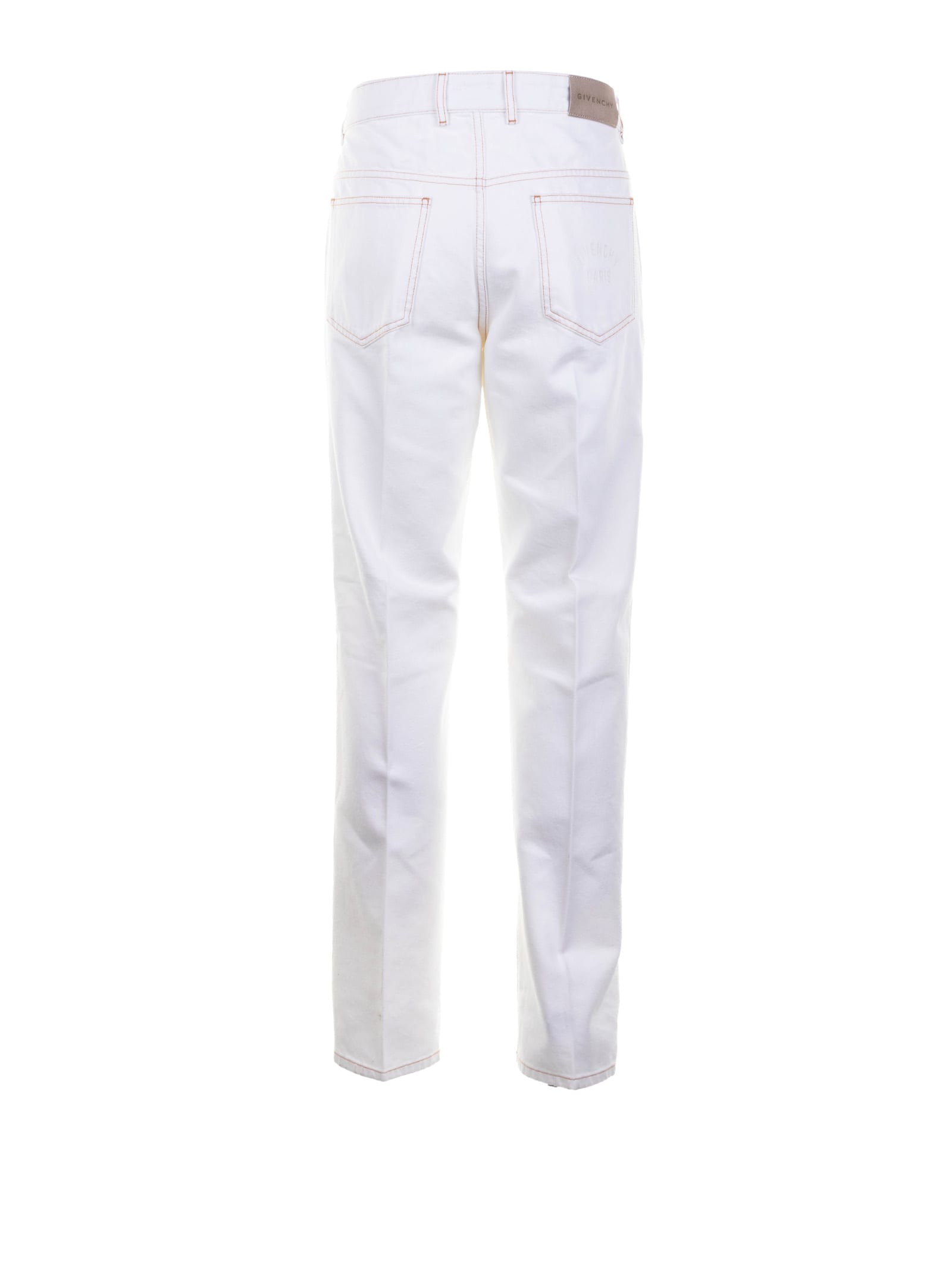 Givenchy White Denim Wide-leg Jeans In White