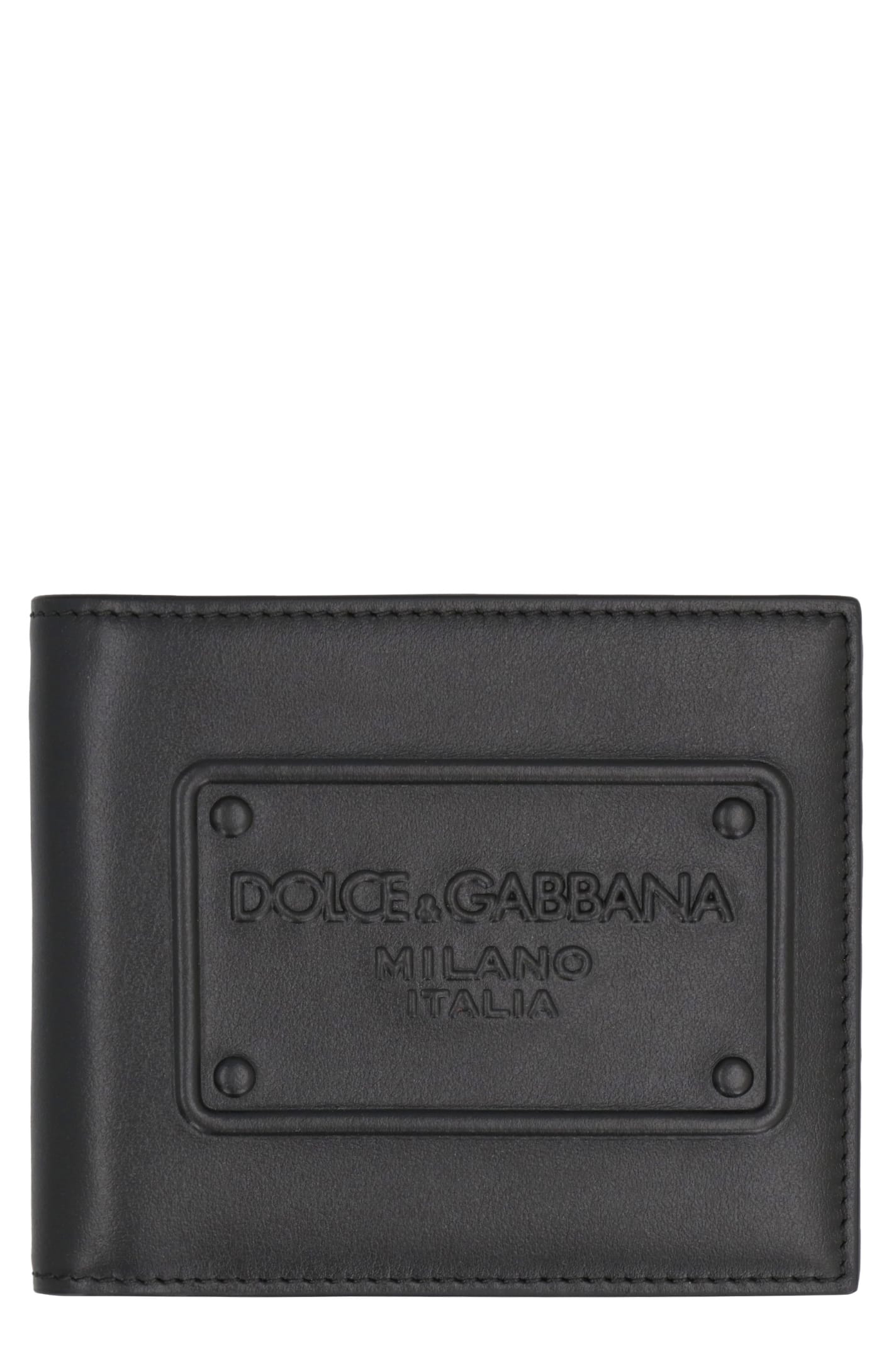 Shop Dolce & Gabbana Calf Leather Wallet In Black