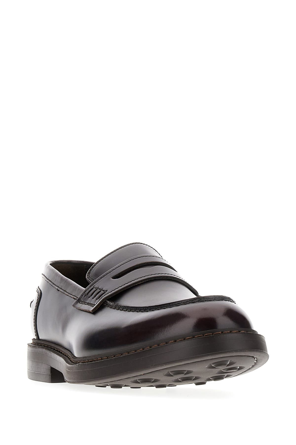 Shop Doucal's Dark Brown Leather Penny Loafers In Tl01