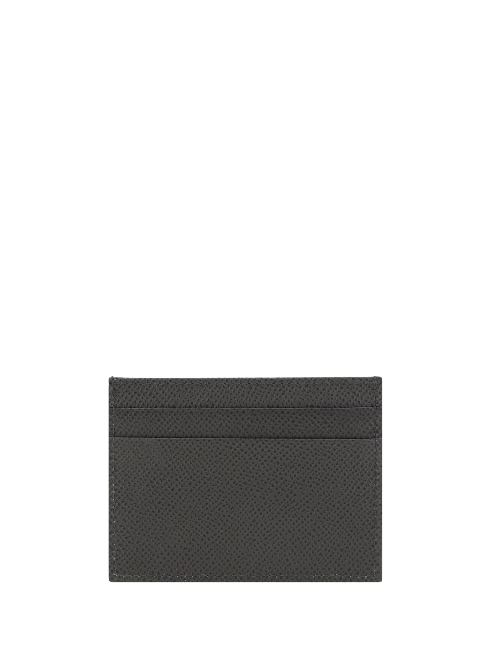 Dolce & Gabbana Logo Plaque Cards Holder In Canna Di Fucile