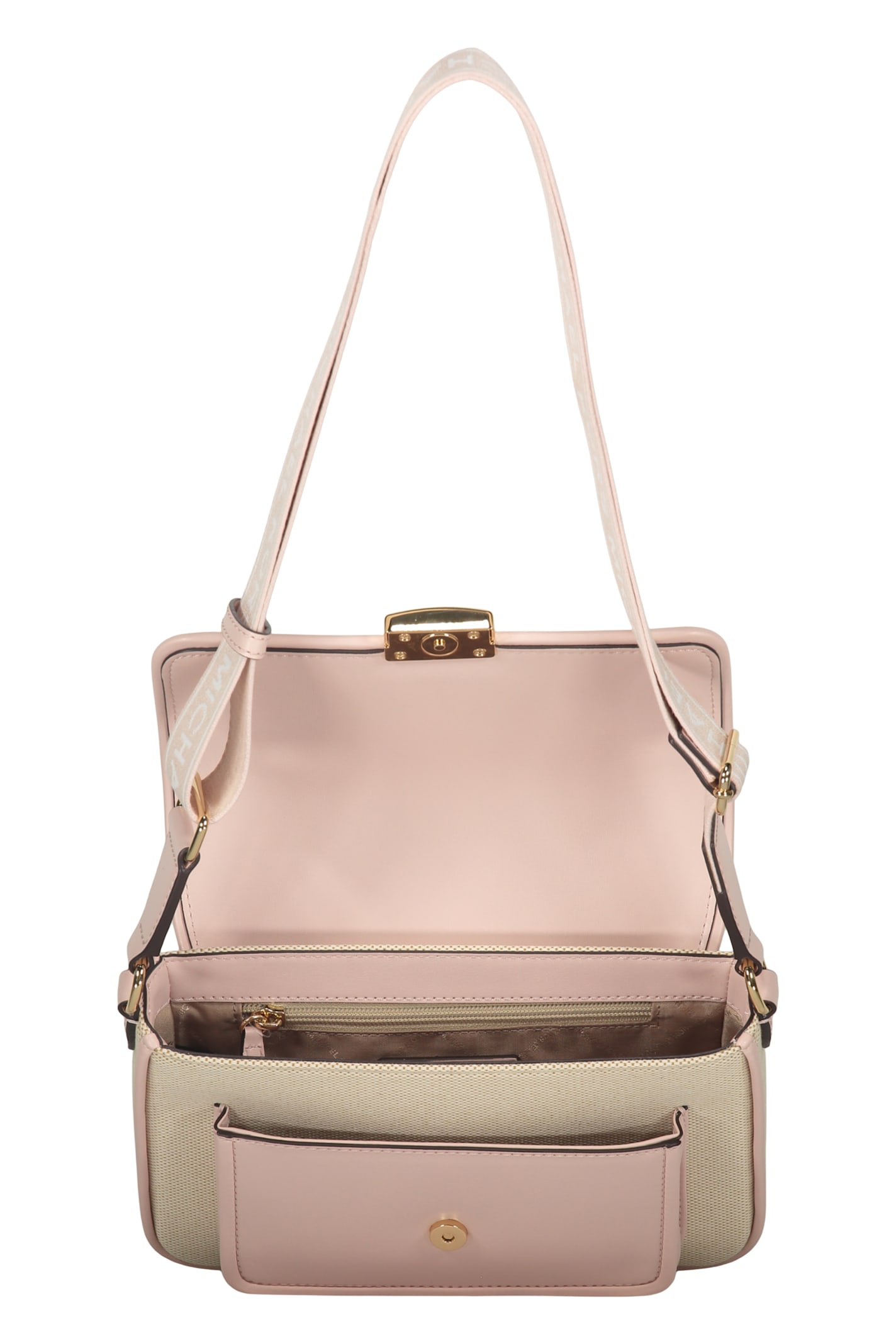 Michael Kors Medium Bradshaw Shoulder Bag In White