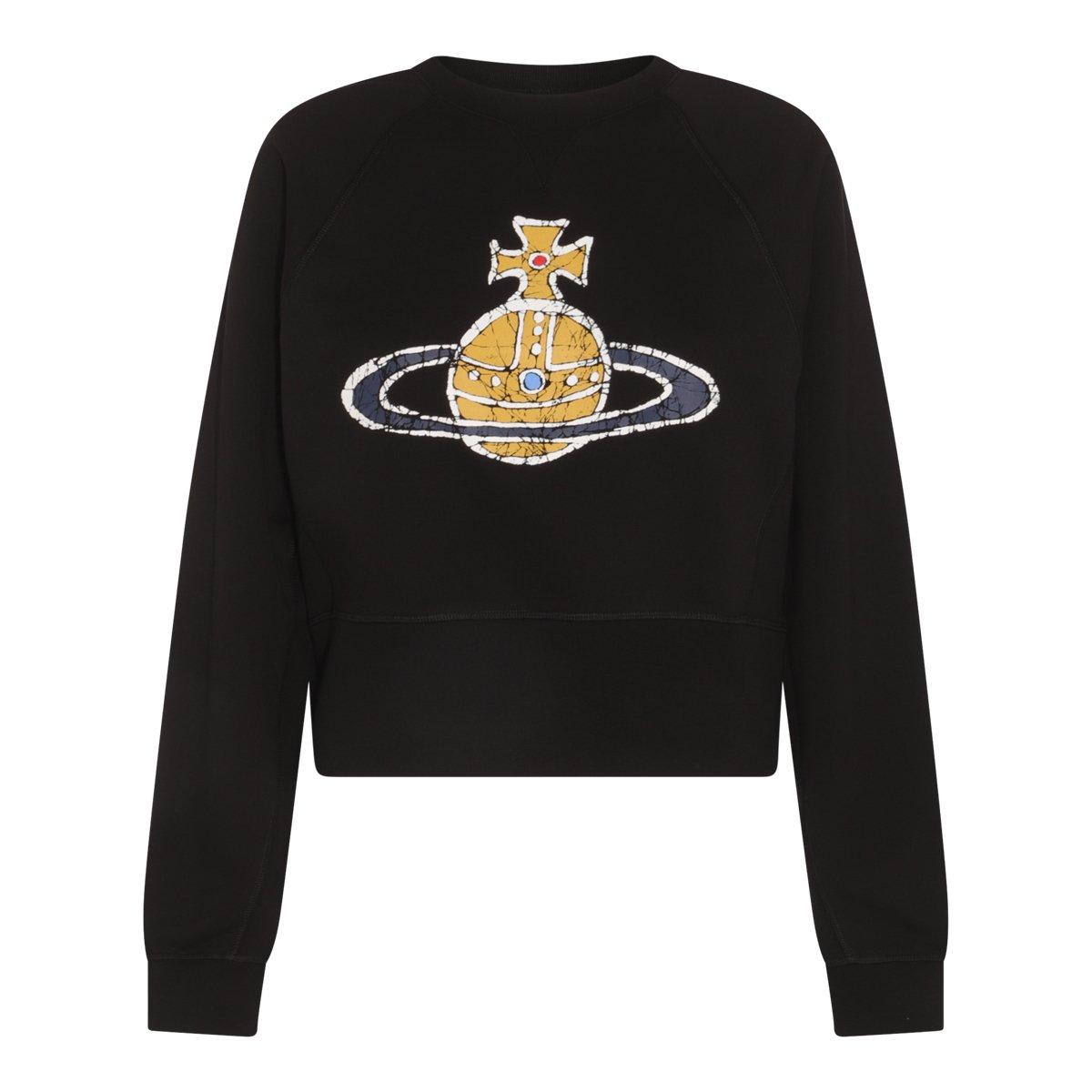 Shop Vivienne Westwood Logo-printed Crewneck Sweatshirt In Black