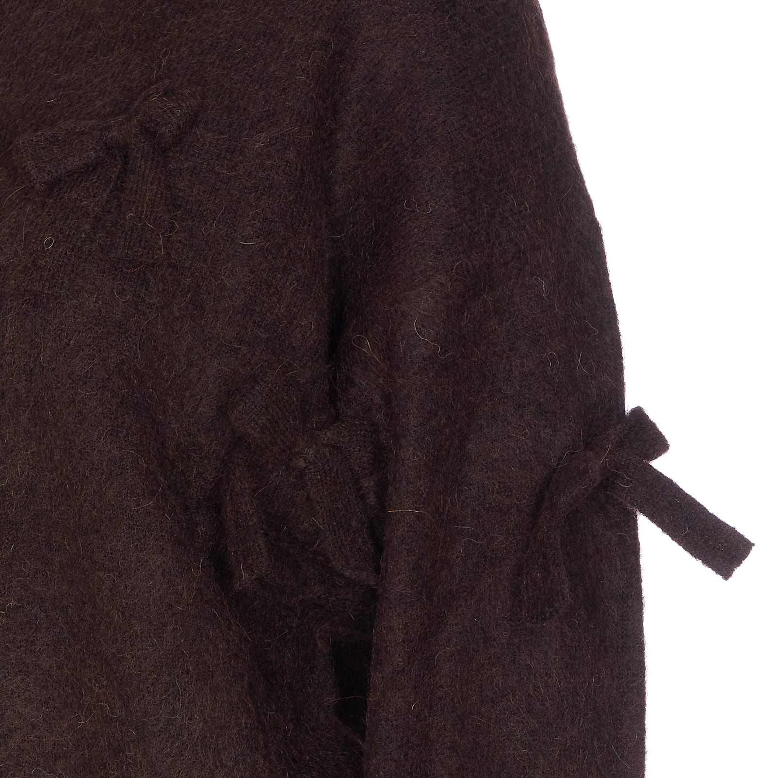 Aniye By Knitted Zip-up Casual Jacket In Burgundy