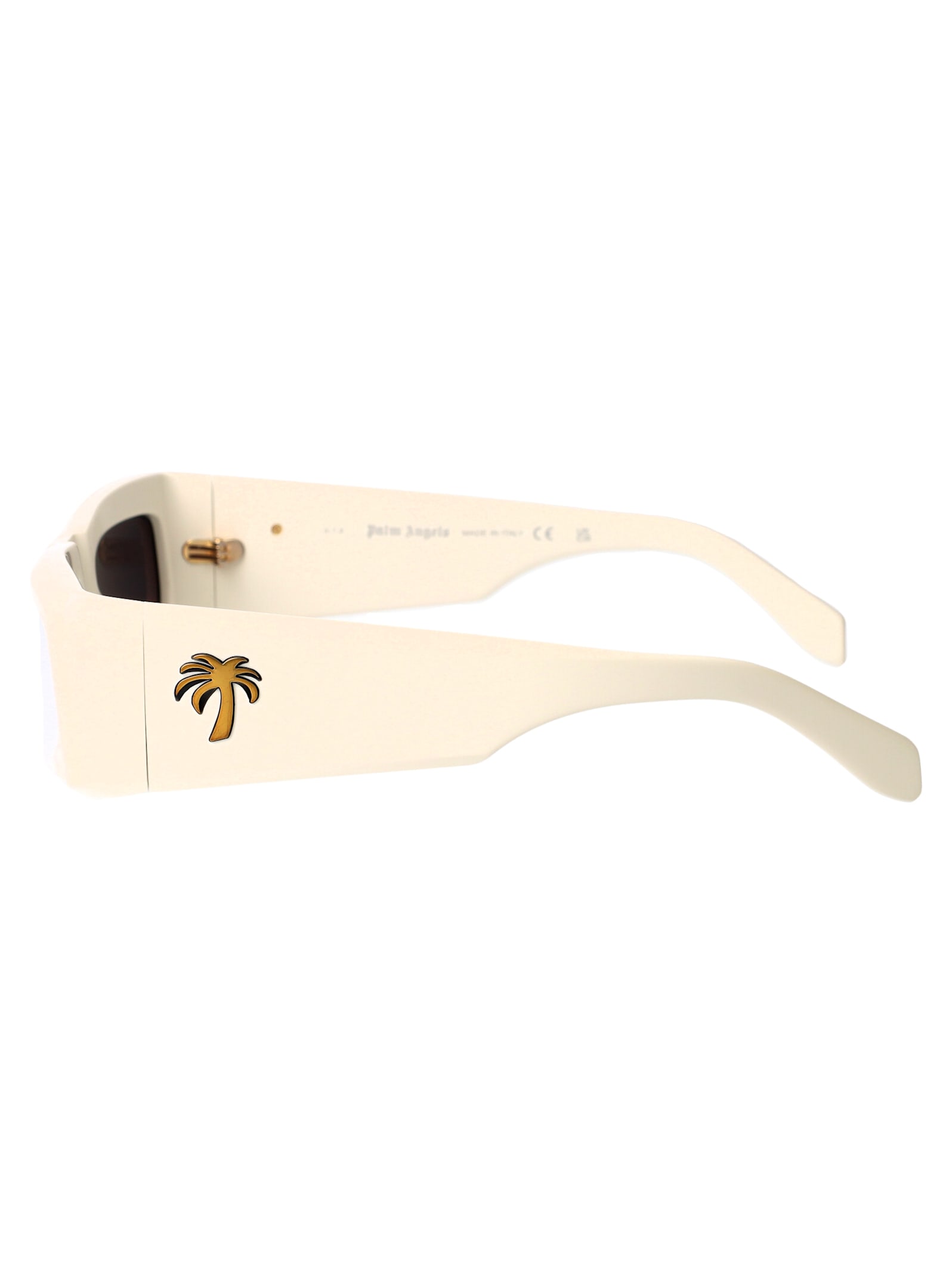 Shop Palm Angels Yreka Sunglasses In 0107 White