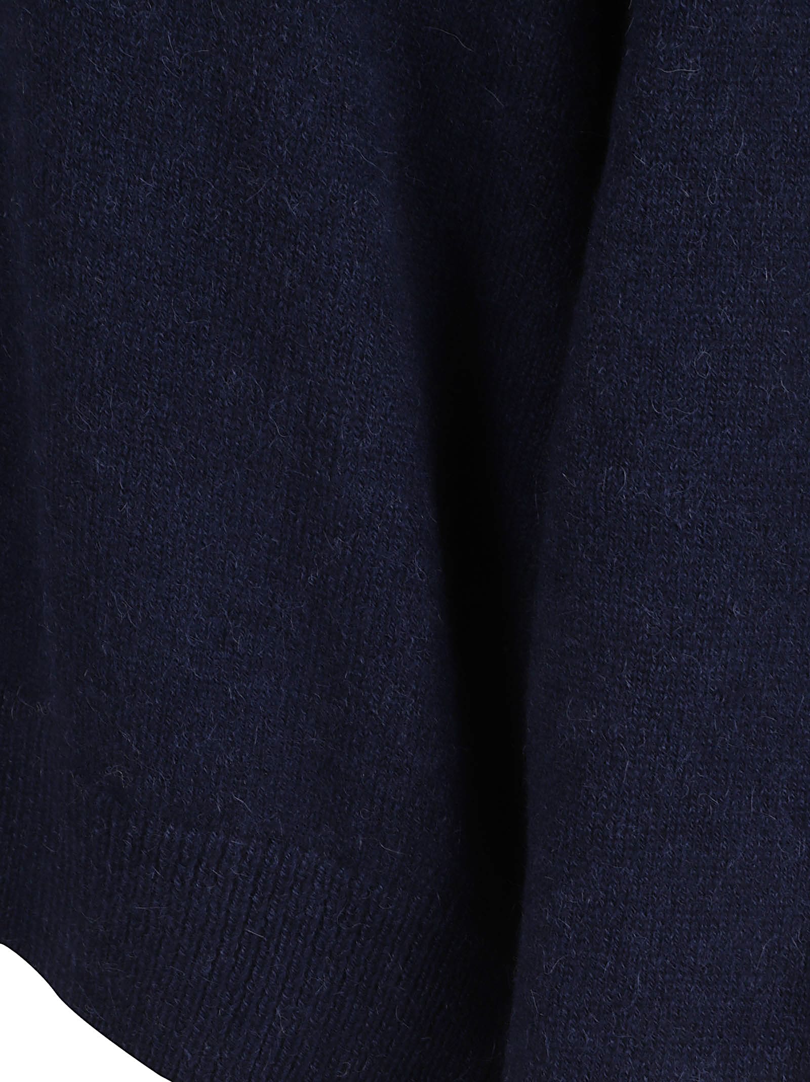 Antonelli Long-sleeved Ribbed Sweater In Blue