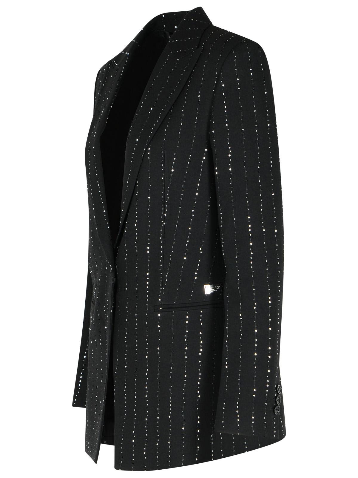 Philipp Plein Sequin Embellished Boyfriend Fit Blazer In Black