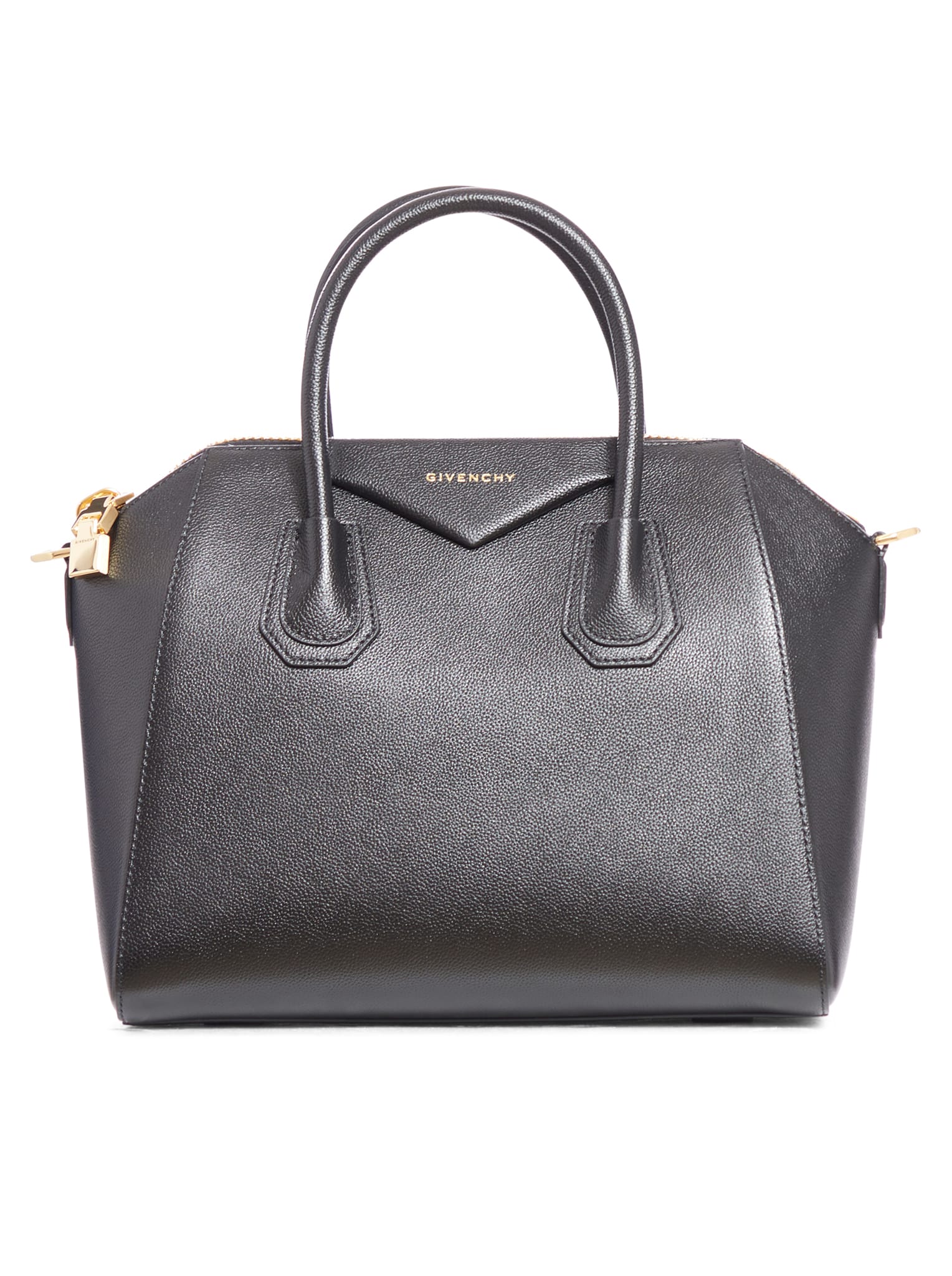 Givenchy Small Antigona Handbag In Black Leather